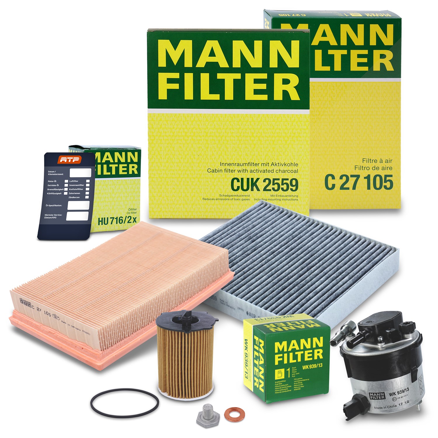 Mann-filter Inspektionspaket Filtersatz SET B [Hersteller-Nr. 10493128] für Ford