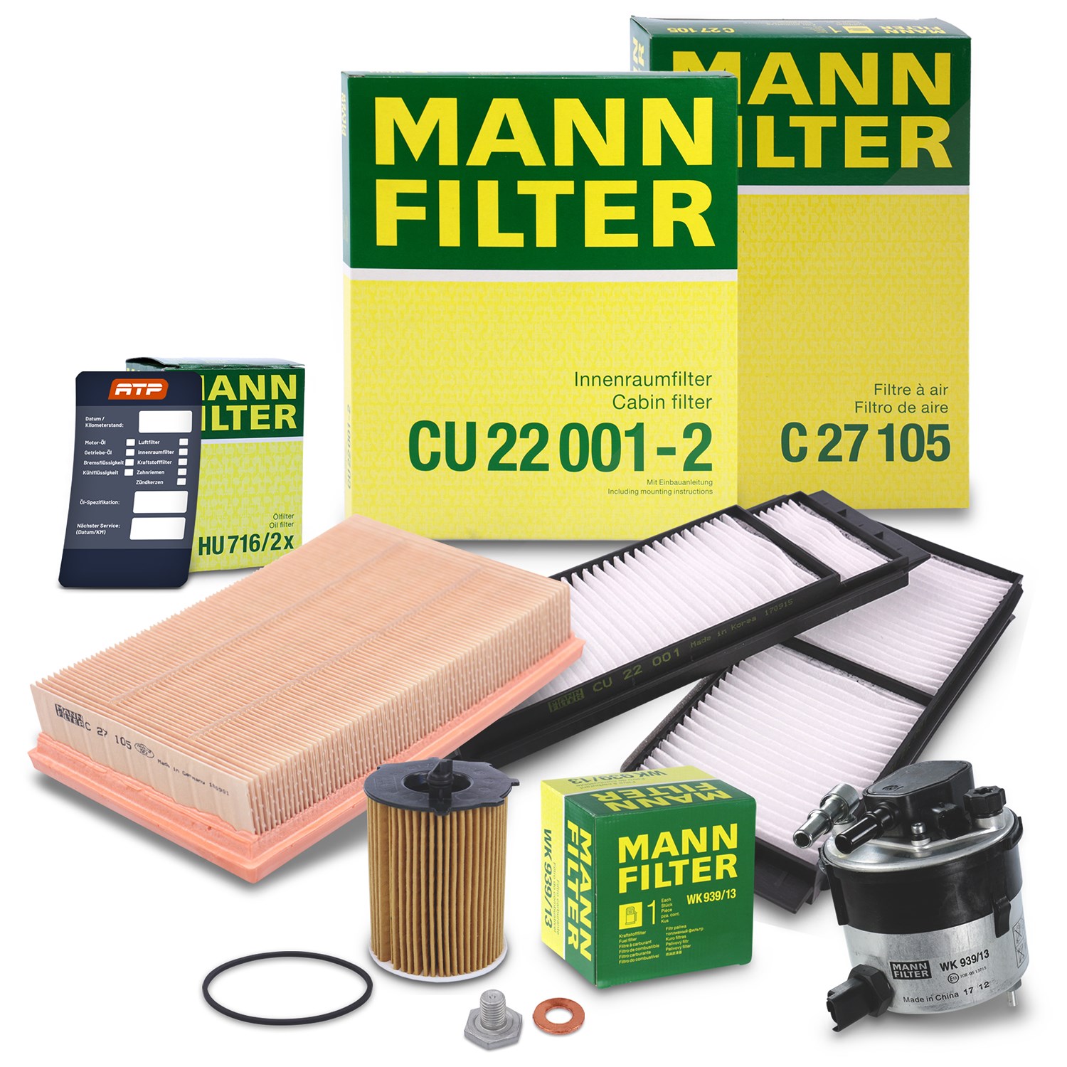 Mann-filter Inspektionspaket Filtersatz SET B [Hersteller-Nr. 10493129] für Mazda