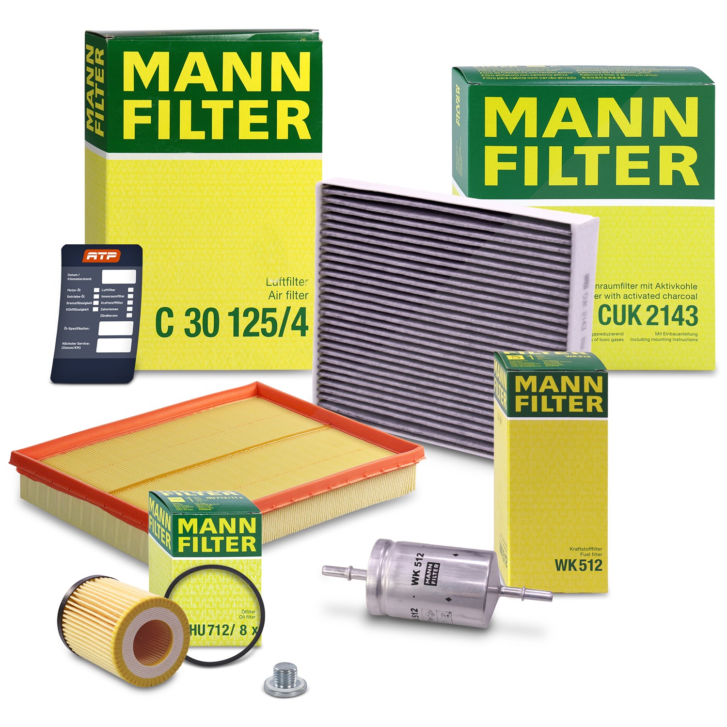 Mann-filter Inspektionspaket Filtersatz SET B [Hersteller-Nr. 10493211] für Opel
