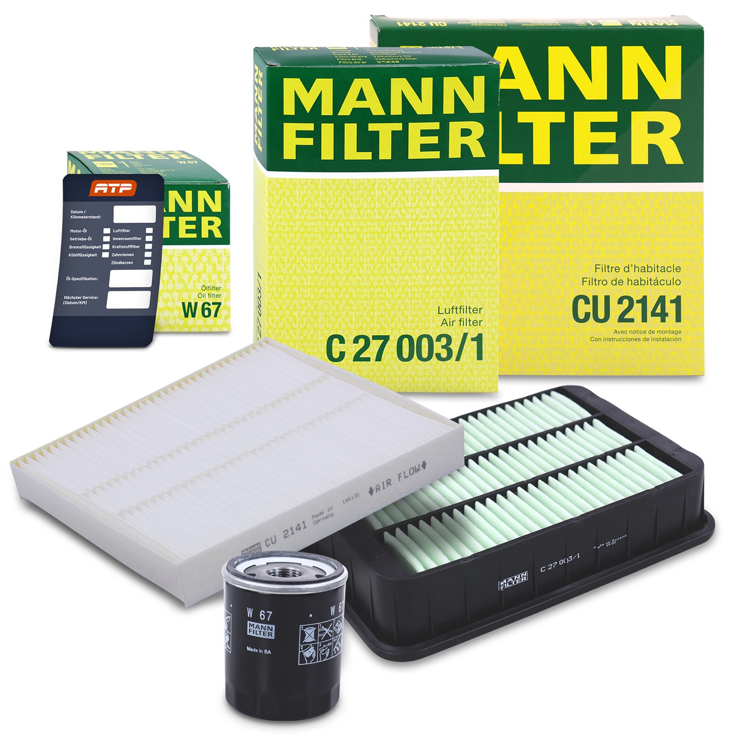 Mann-filter Inspektionspaket Filtersatz SET A [Hersteller-Nr. 10493337] für Mitsubishi