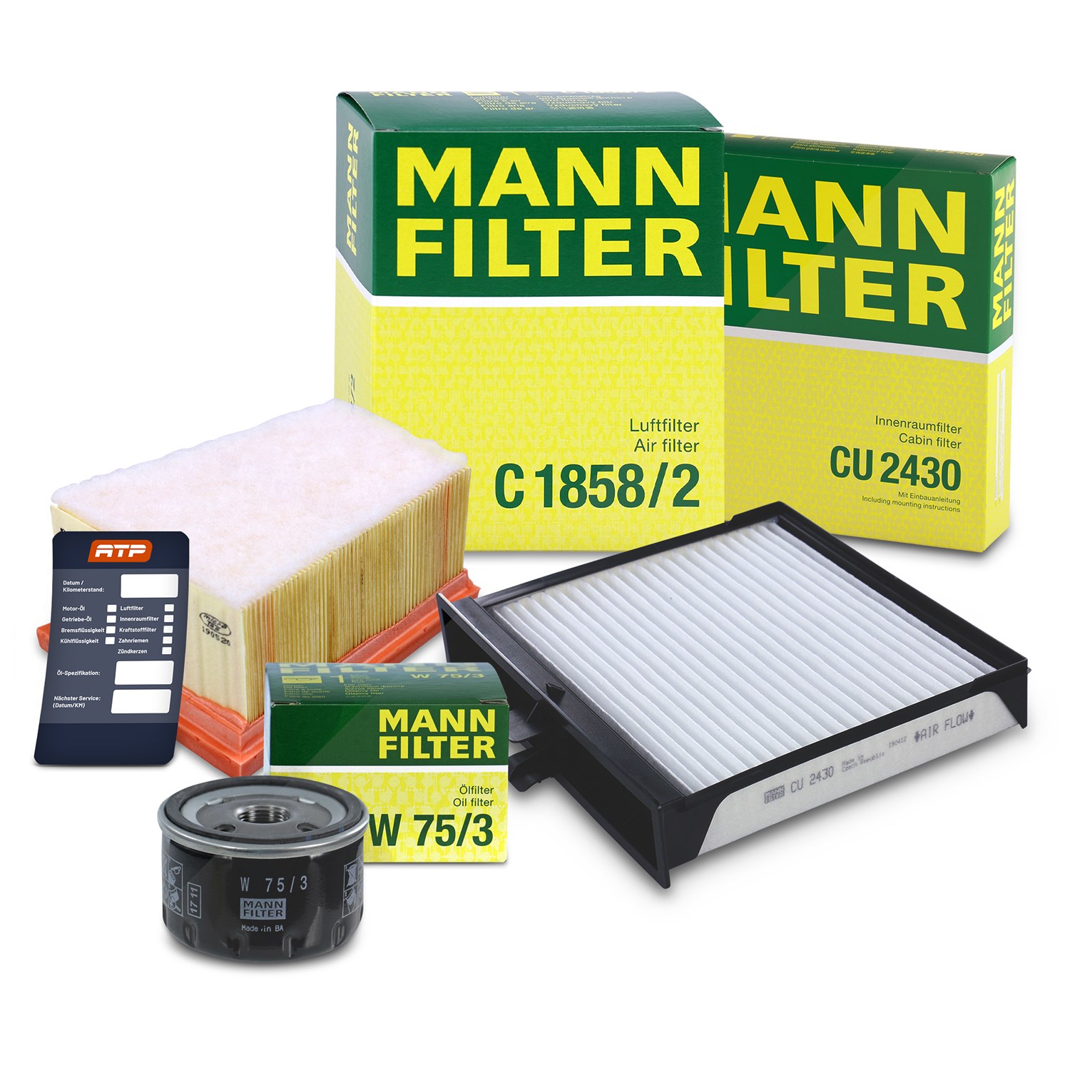 Mann-filter Inspektionspaket Filtersatz SET A [Hersteller-Nr. 10493345] für Renault