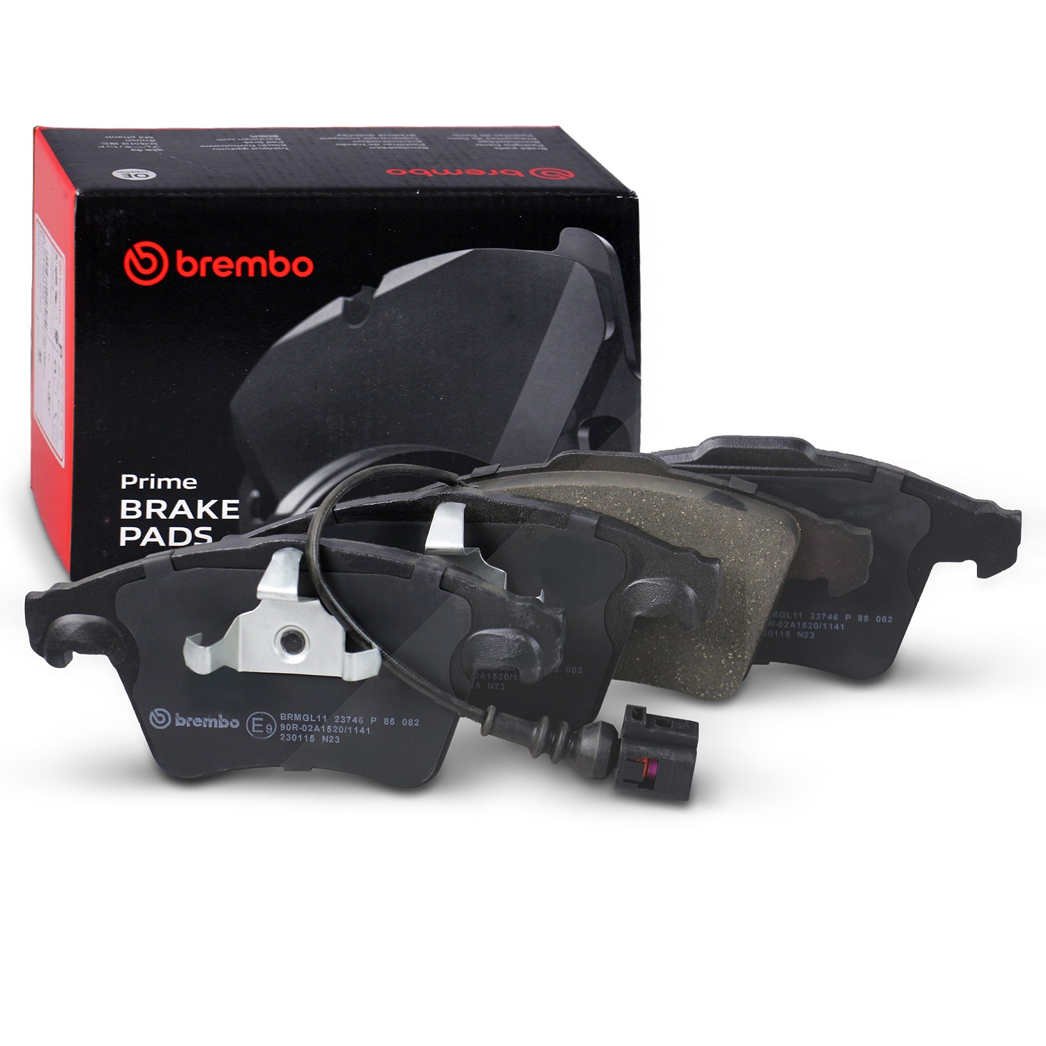 Brembo Bremsbelagsatz mit Warnkontakt vorne [Hersteller-Nr. P85082] für VW