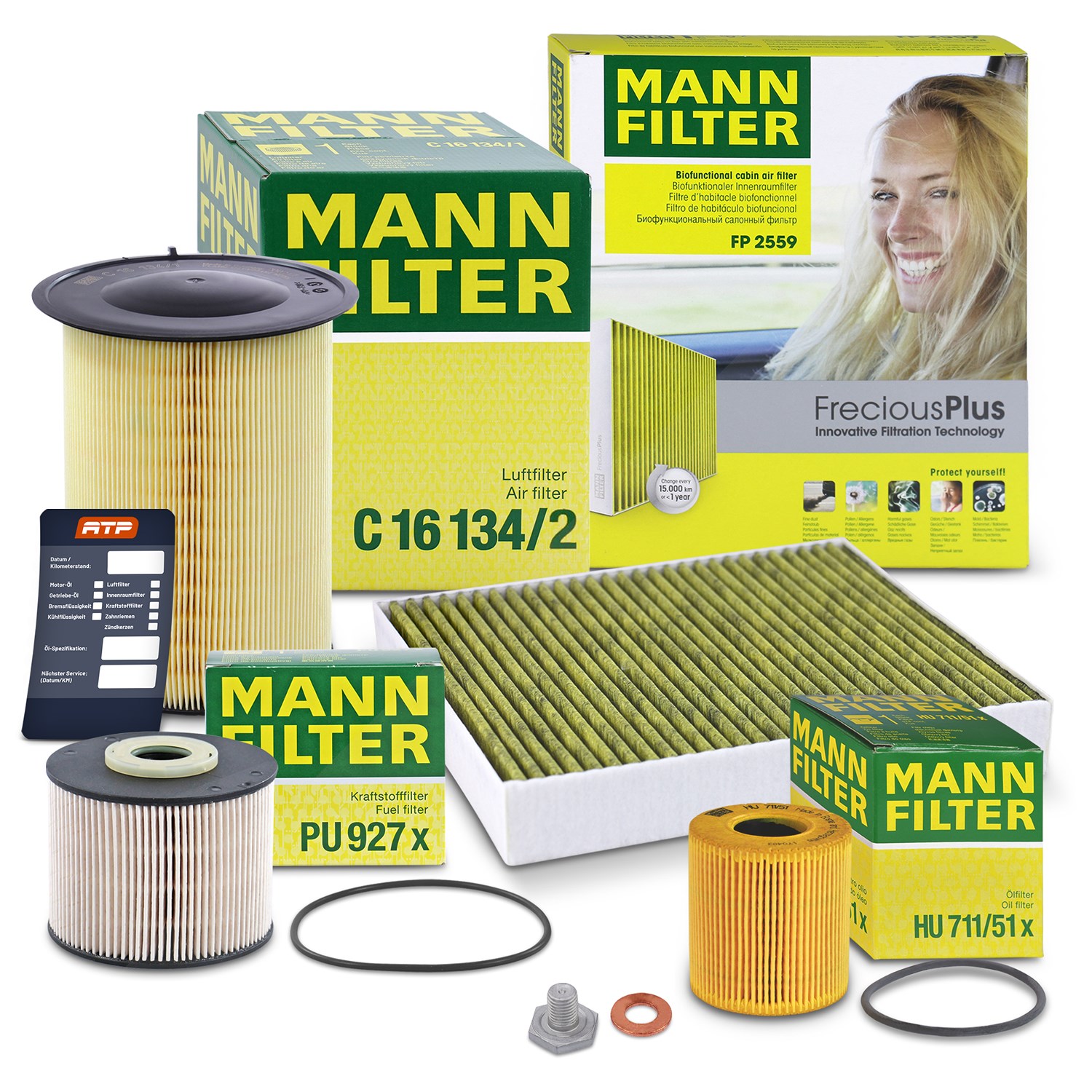 Mann-filter Inspektionspaket Filtersatz SET B [Hersteller-Nr. 10493103] für Ford