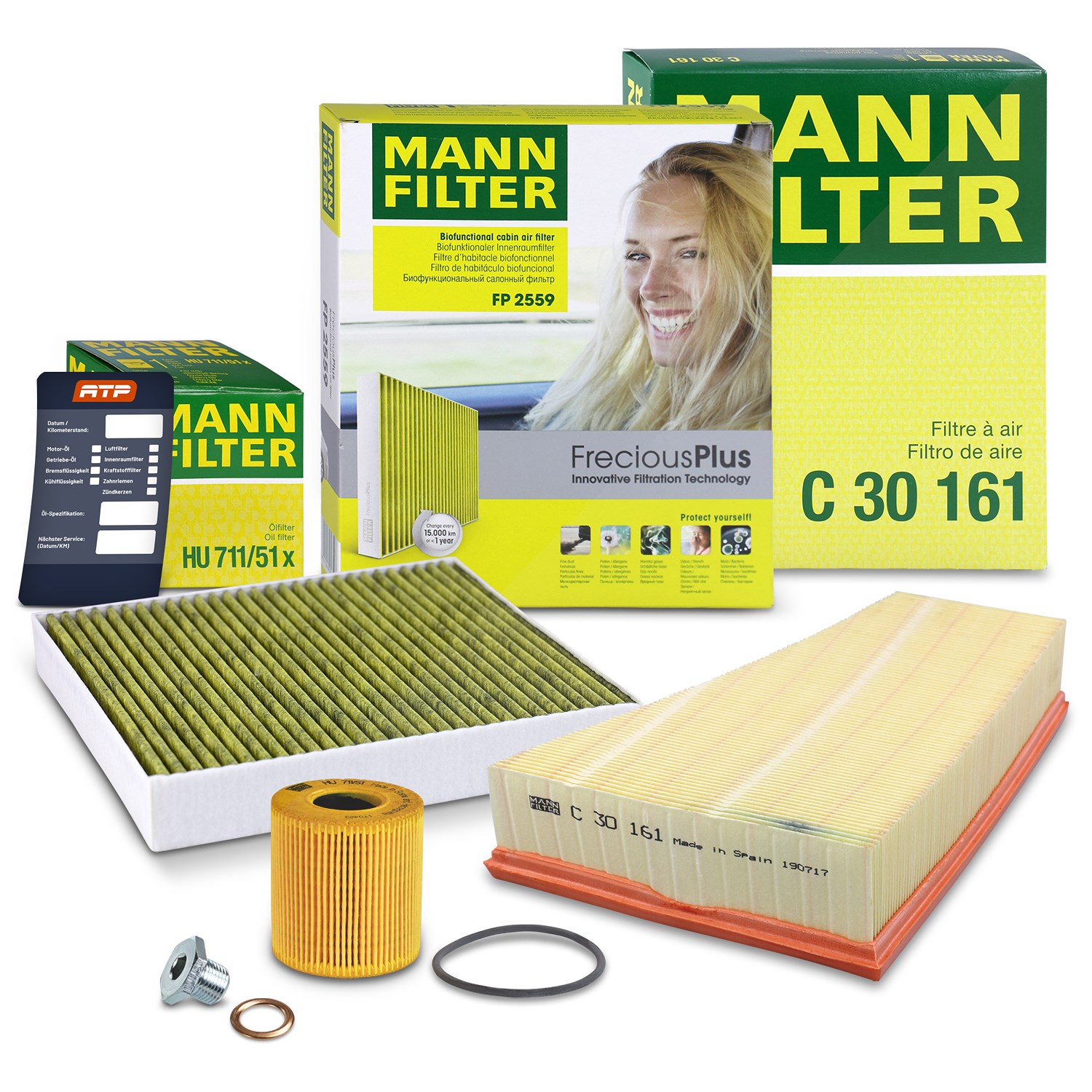 Mann-filter Inspektionspaket Filtersatz SET A [Hersteller-Nr. 10493106] für Ford