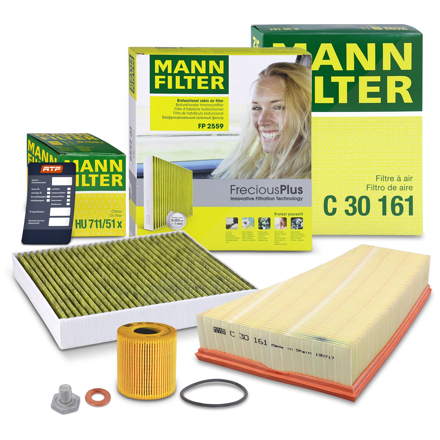 Mann-filter Inspektionspaket Filtersatz SET A [Hersteller-Nr. 10493110] für Ford