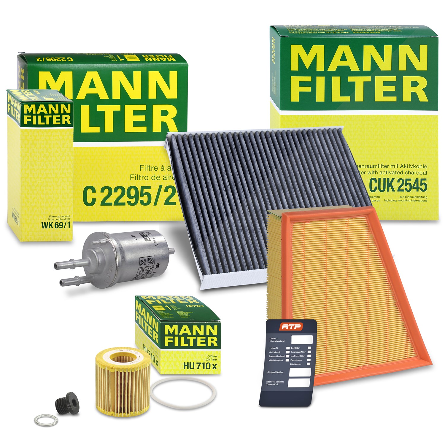 Mann-filter Inspektionspaket Filtersatz SET B [Hersteller-Nr. 10493407] für Seat, Skoda, VW