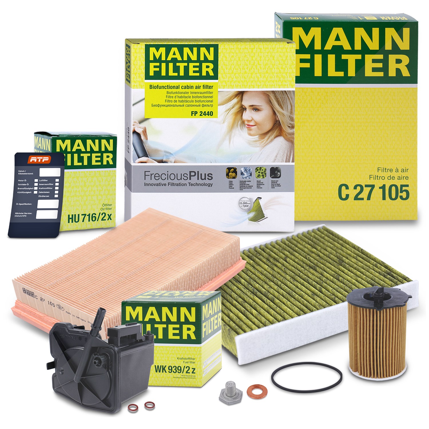 Mann-filter Inspektionspaket Filtersatz SET B [Hersteller-Nr. 10493113] für Ford, Volvo