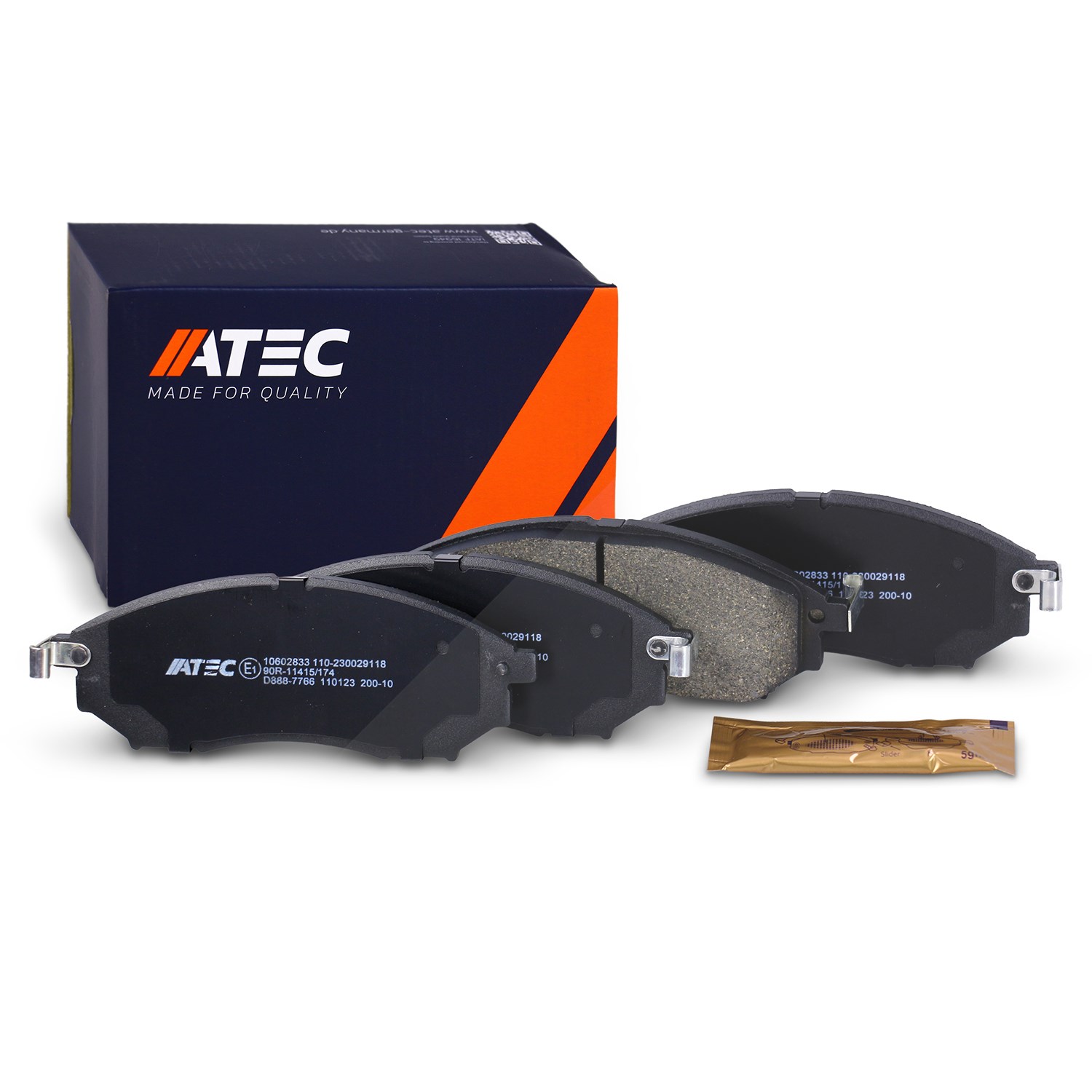 Atec Bremsbeläge vorne (Satz) [Hersteller-Nr. 10602833] für Infiniti, Renault, Nissan