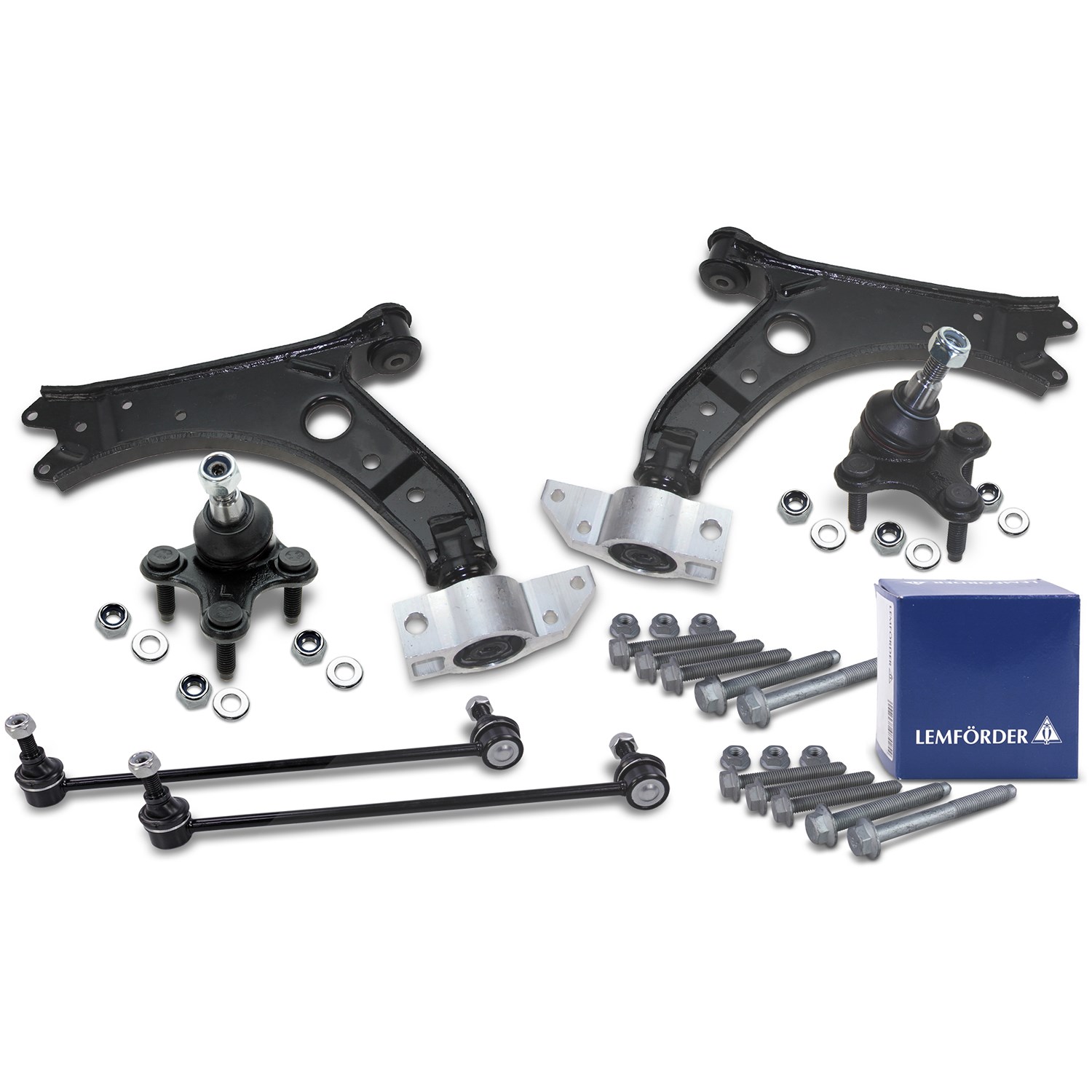 Bestprice Querlenkersatz 6-tlg. + Schraubensatz vorne [Hersteller-Nr. 41840080] für Audi, VW, Skoda, Seat