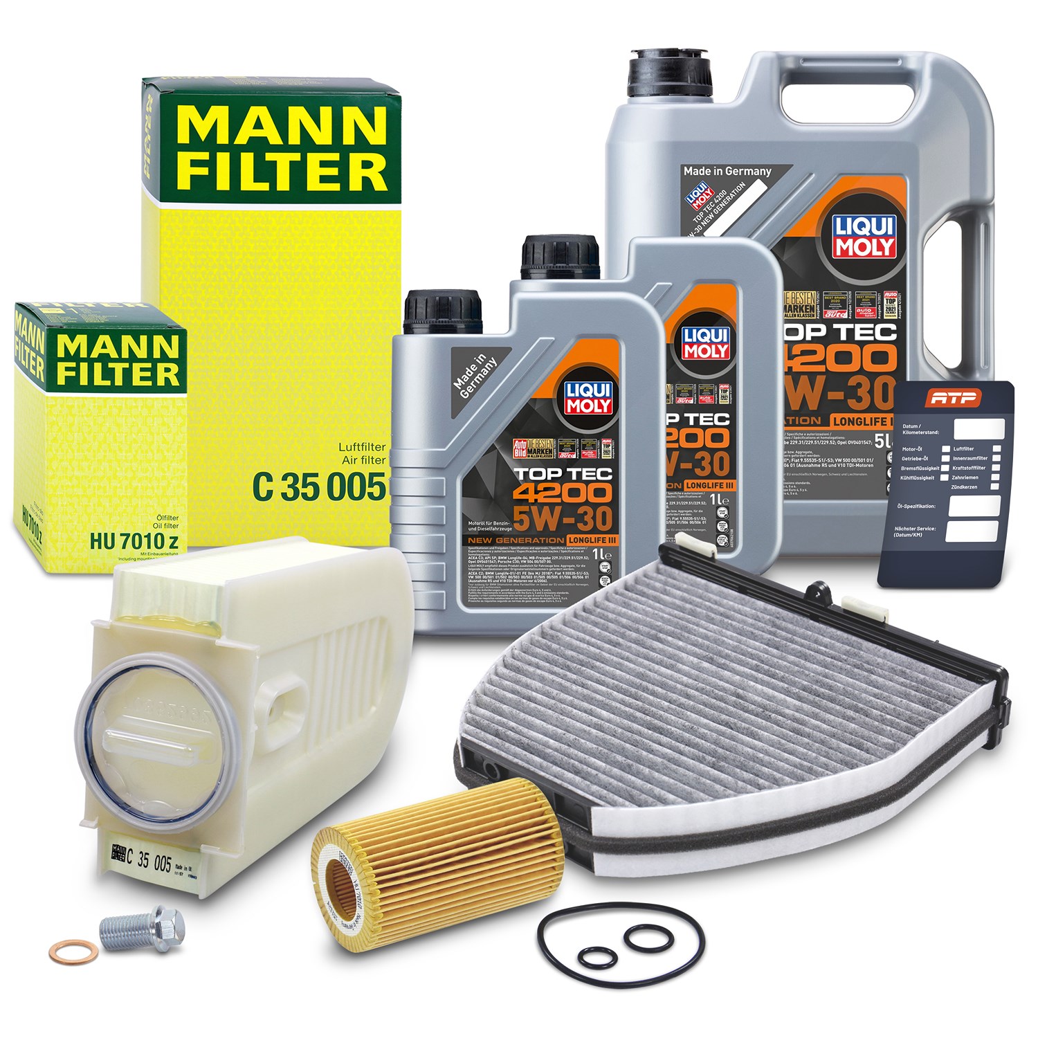Liqui Moly Inspektionspaket Set A + 7l 5W-30 Motoröl [Hersteller-Nr. 40513813] für Mercedes-Benz