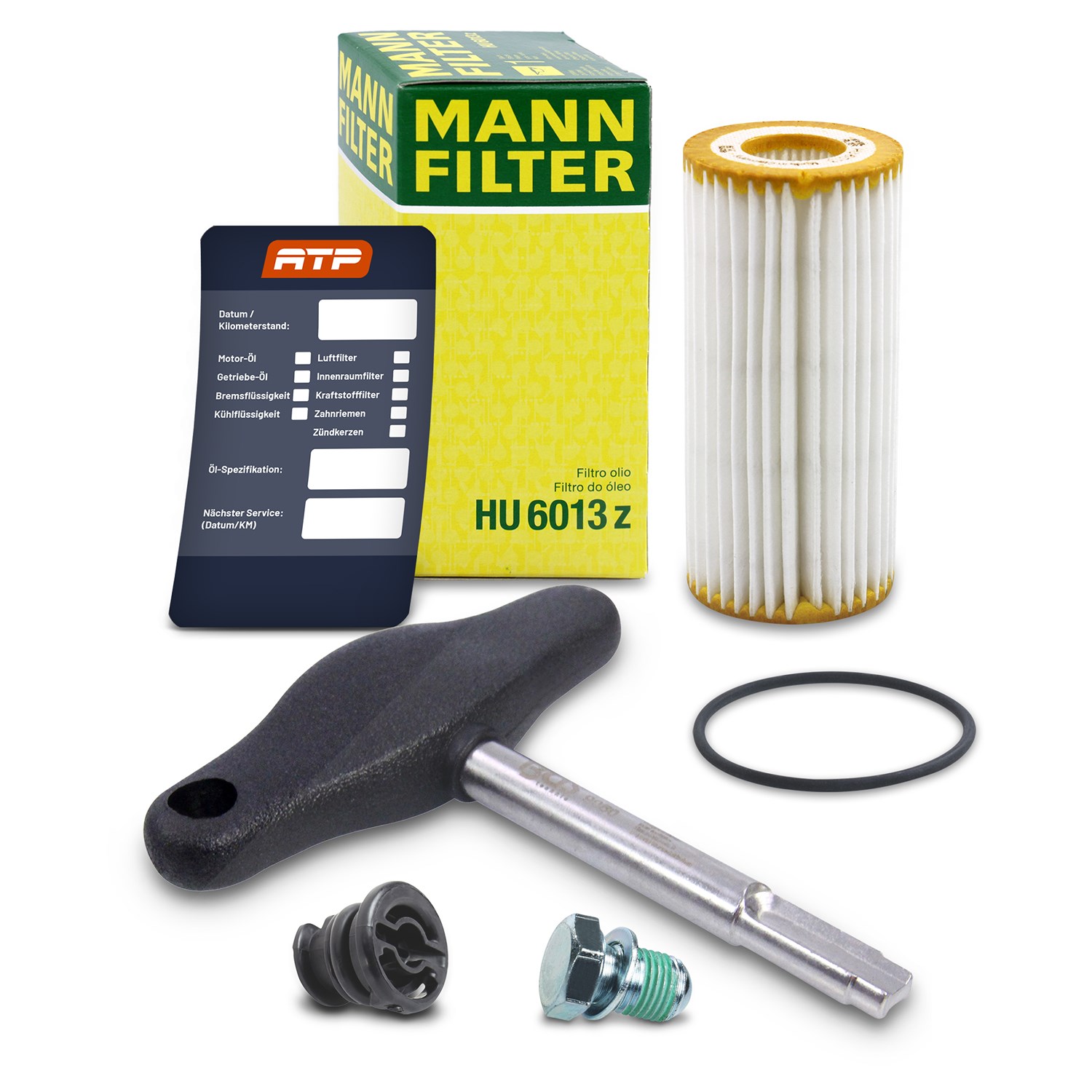 Mann-filter Ölfilter+Schraube+Ölwechselanhänger [Hersteller-Nr. 40192228] für VW, Audi, Skoda, Cupra, Seat