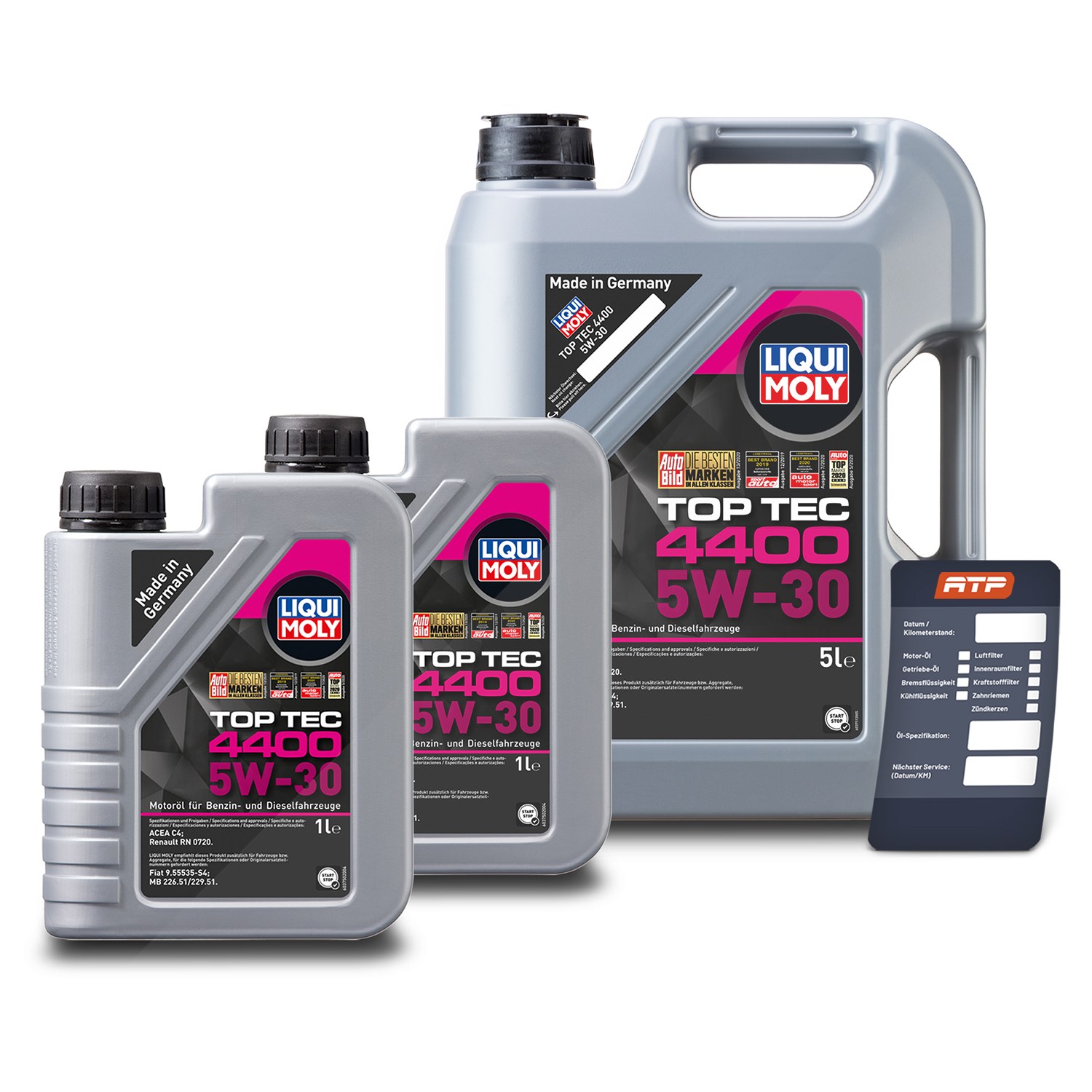 Liqui Moly 7 L Top Tec 4400 5W-30 + Ölwechsel-Anhänger [Hersteller-Nr. 3751]