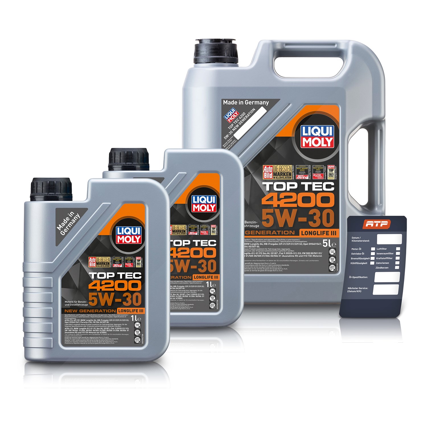 Liqui Moly 7 L Top Tec 4200 5W-30 + Ölwechsel-Anhänger [Hersteller-Nr. 10802810]