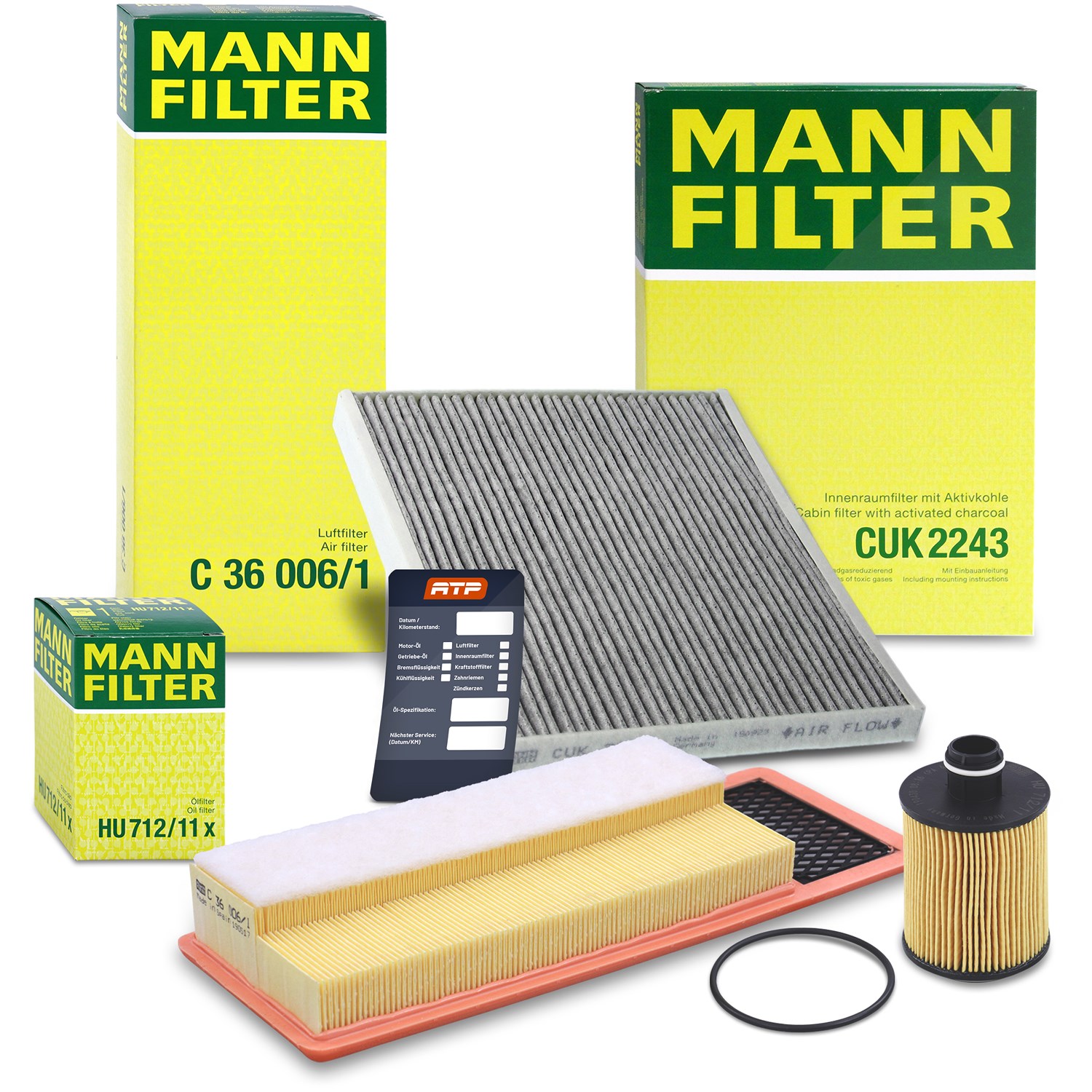 Mann-filter Inspektionspaket Filtersatz SET A [Hersteller-Nr. 10492803] für Citroën, Peugeot, Fiat, Alfa Romeo