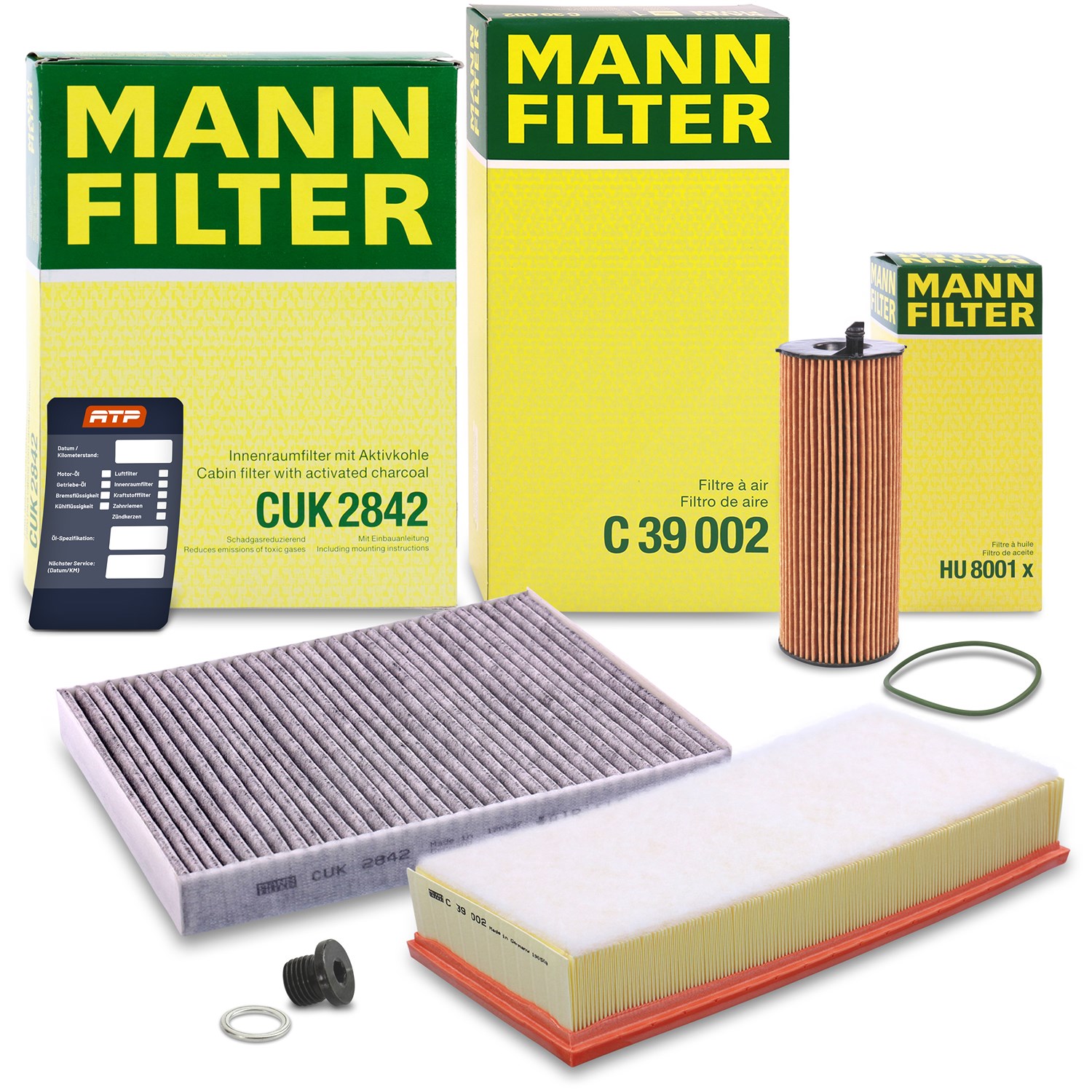 Mann-filter Inspektionspaket Filtersatz SET A [Hersteller-Nr. 10492810] für Porsche, Audi, VW