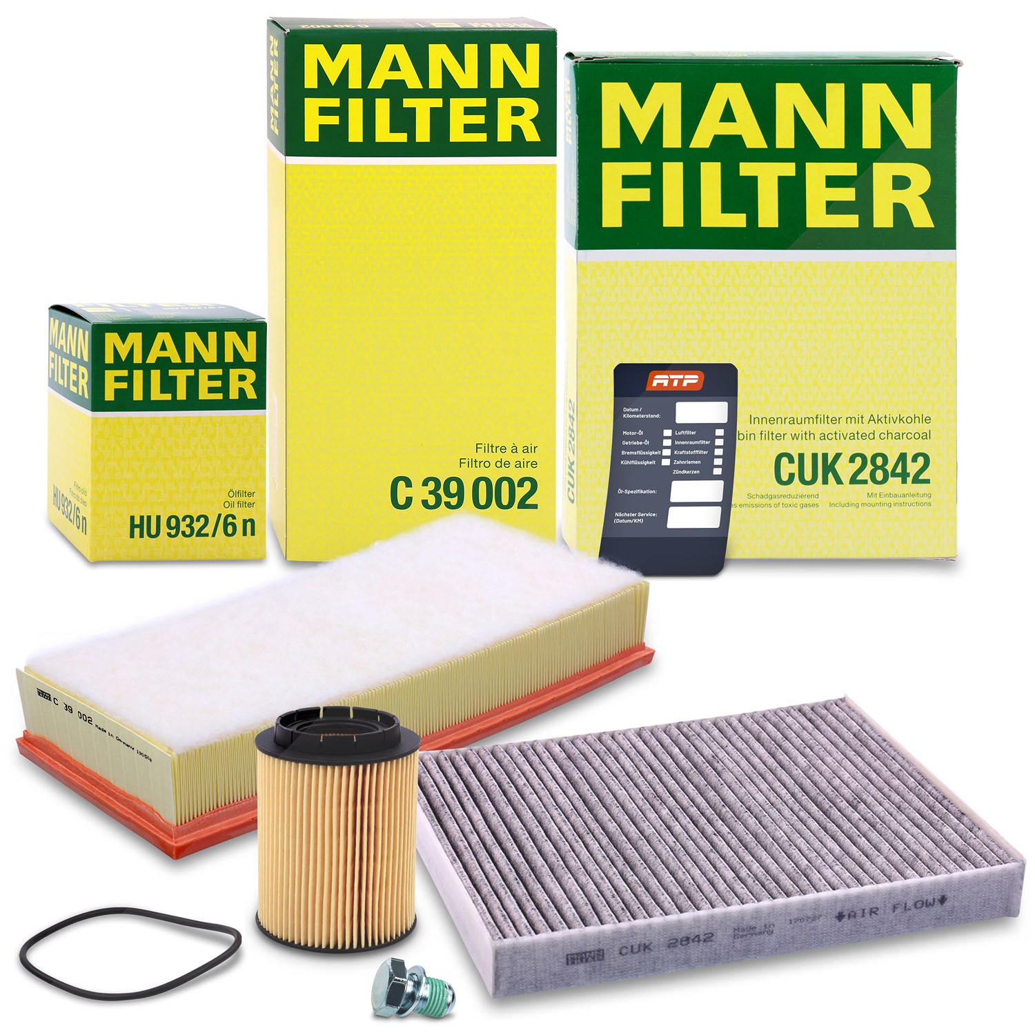 Mann-filter Inspektionspaket Filtersatz SET A [Hersteller-Nr. 10492813] für VW, Audi, Porsche