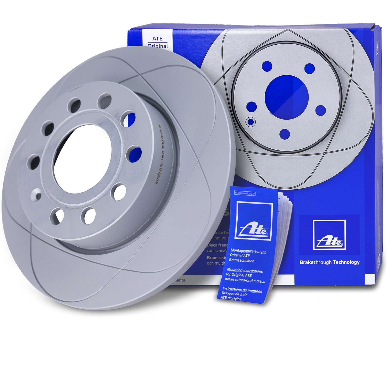 Ate POWERDISC Bremsscheibe voll hinten [Hersteller-Nr. 24.0312-0158.1] für Skoda, Audi, VW, Seat