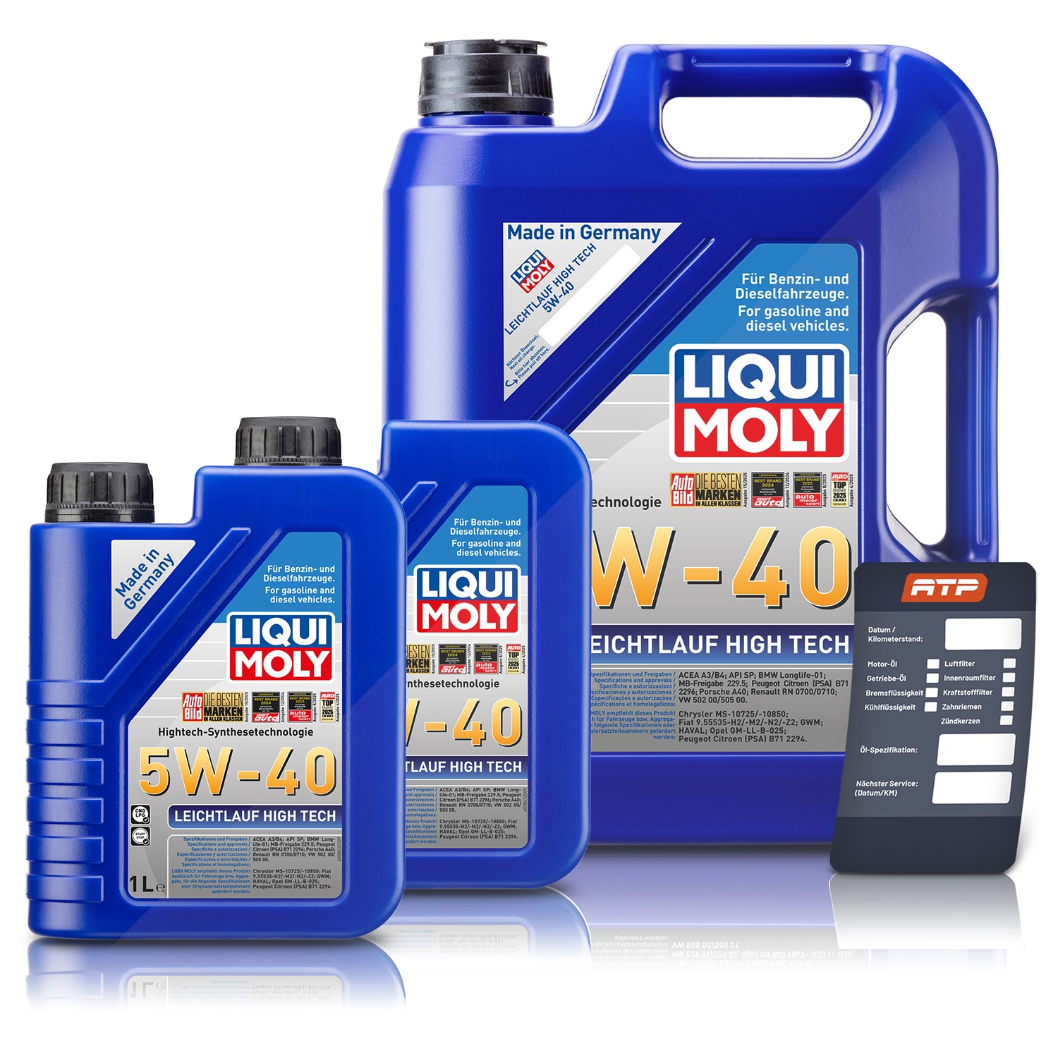 Liqui Moly 7 L Leichtlauf High Tech 5W-40 + Ölwechsel-Anhänger [Hersteller-Nr. 3864]
