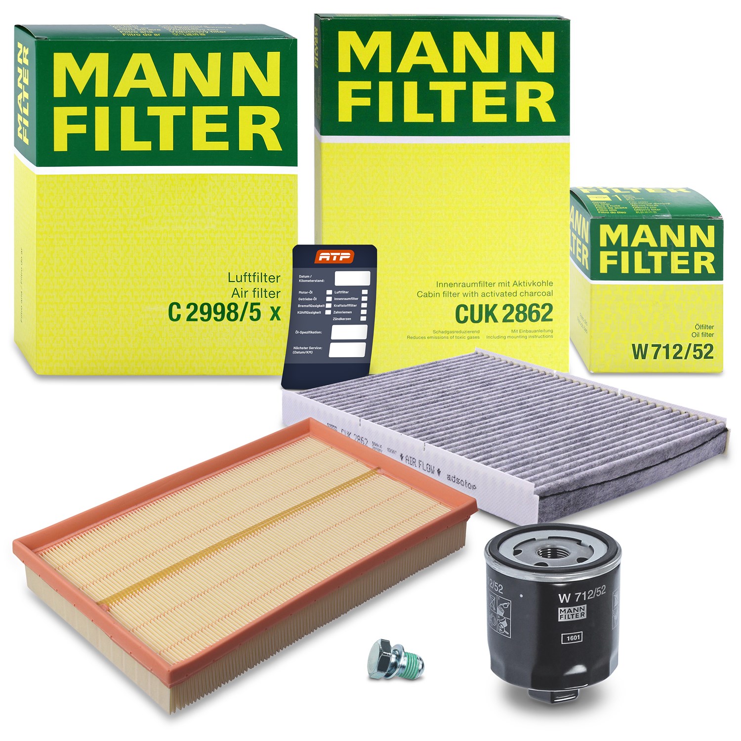 Mann-filter Inspektionspaket Filtersatz SET A [Hersteller-Nr. 10492849] für VW