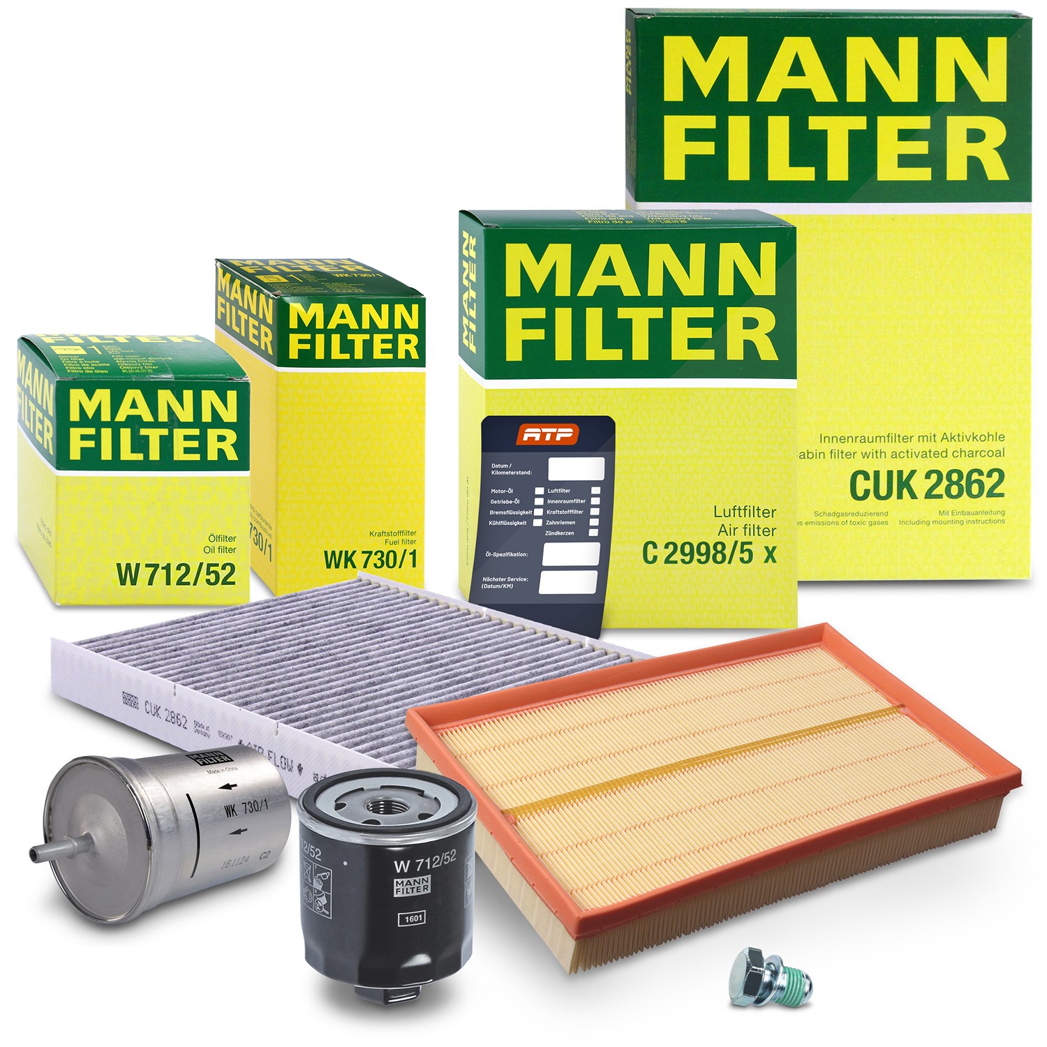 Mann-filter Inspektionspaket Filtersatz SET B [Hersteller-Nr. 10492851] für VW