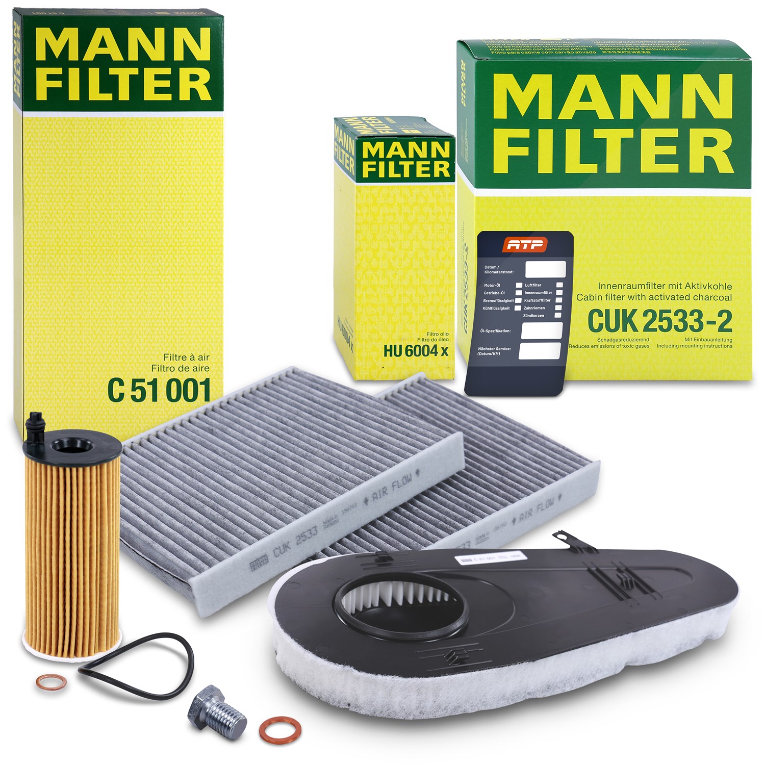 Mann-filter Inspektionspaket Filtersatz SET A [Hersteller-Nr. 10492925] für BMW