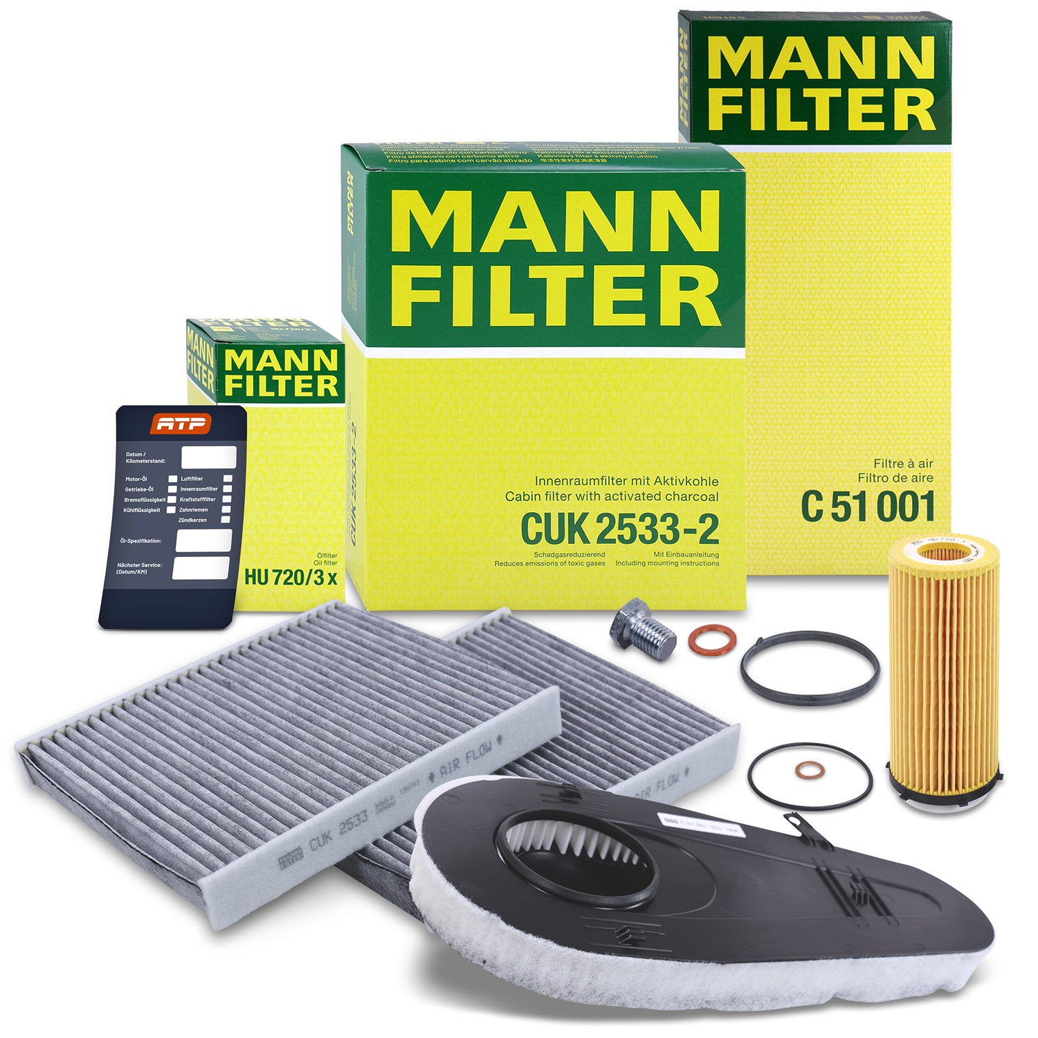 Mann-filter Inspektionspaket Filtersatz SET A [Hersteller-Nr. 10492926] für BMW
