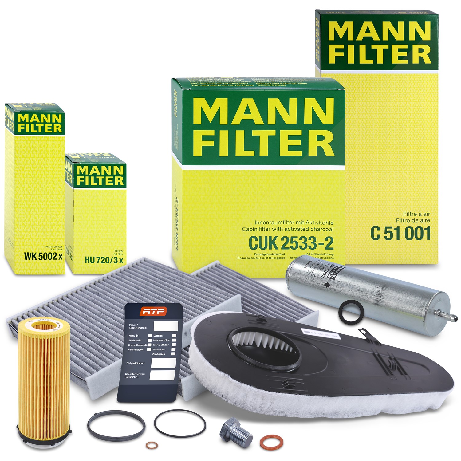 Mann-filter Inspektionspaket Filtersatz SET B [Hersteller-Nr. 10492927] für BMW