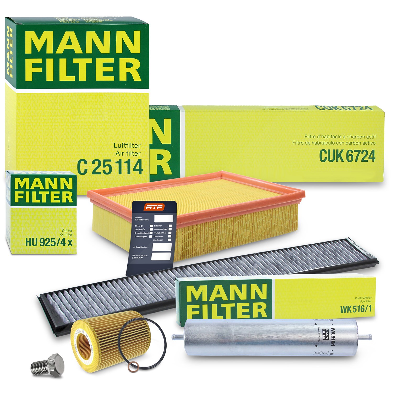 Mann-filter Inspektionspaket Filtersatz SET B [Hersteller-Nr. 10492935] für BMW