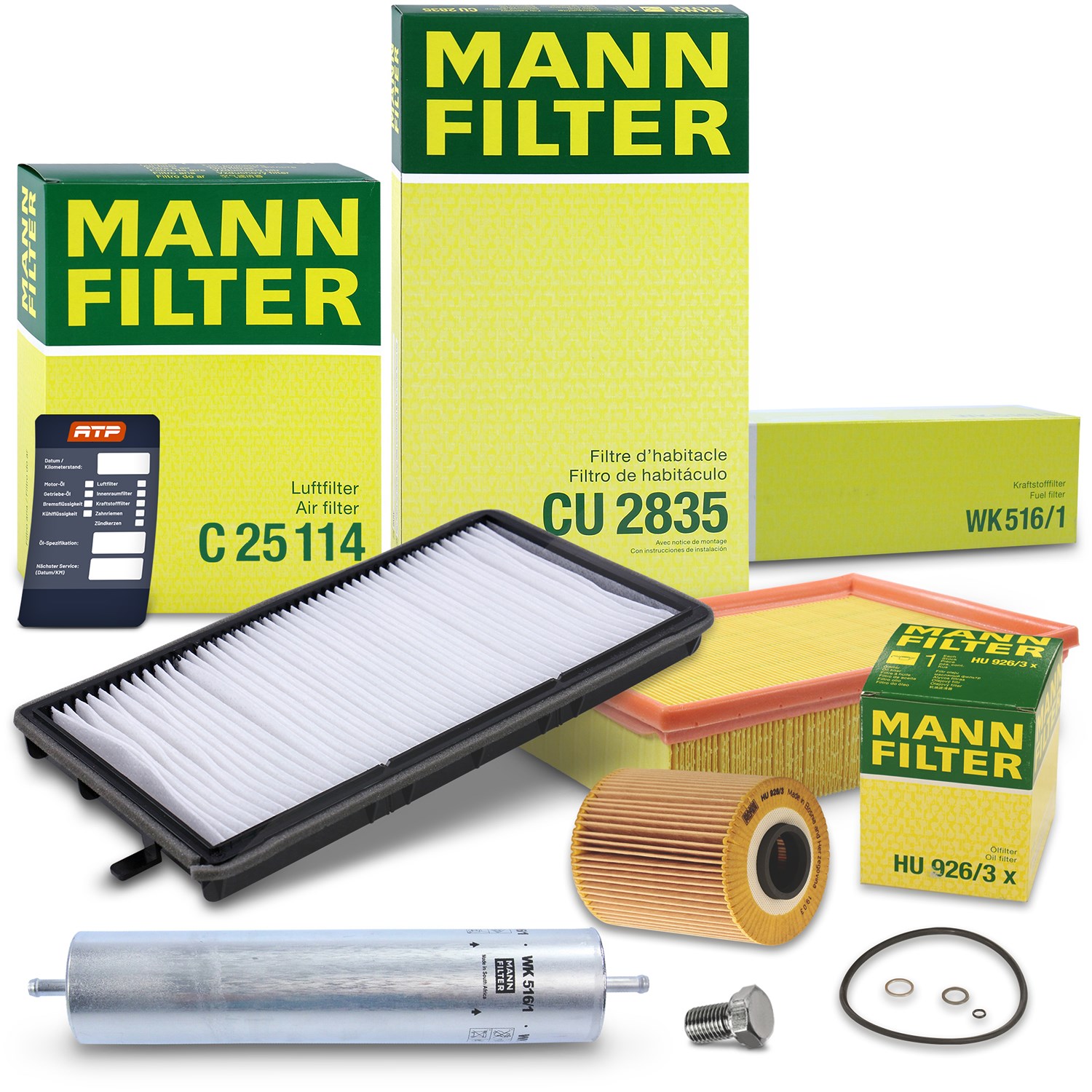Mann-filter Inspektionspaket Filtersatz SET B [Hersteller-Nr. 10492936] für BMW