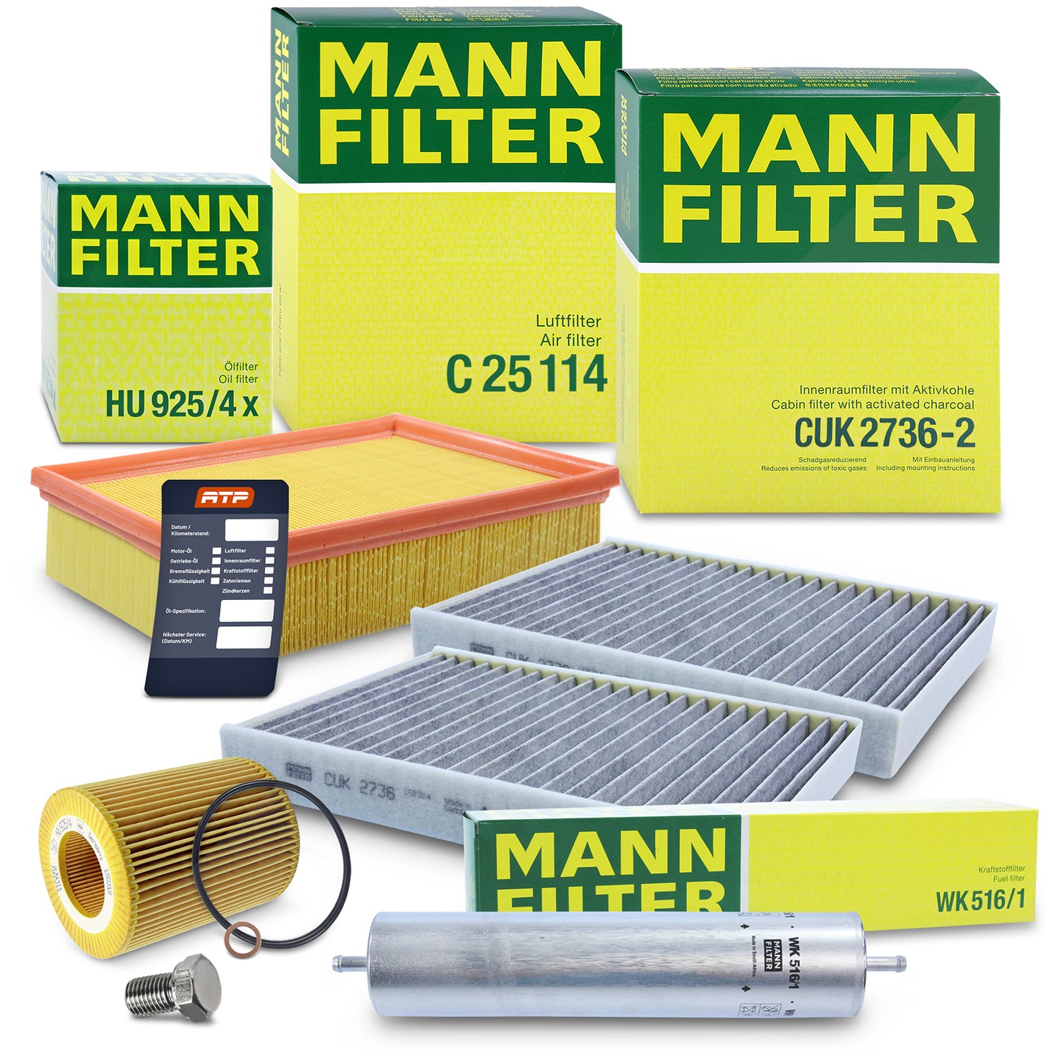 Mann-filter Inspektionspaket Filtersatz SET B [Hersteller-Nr. 10492938] für BMW