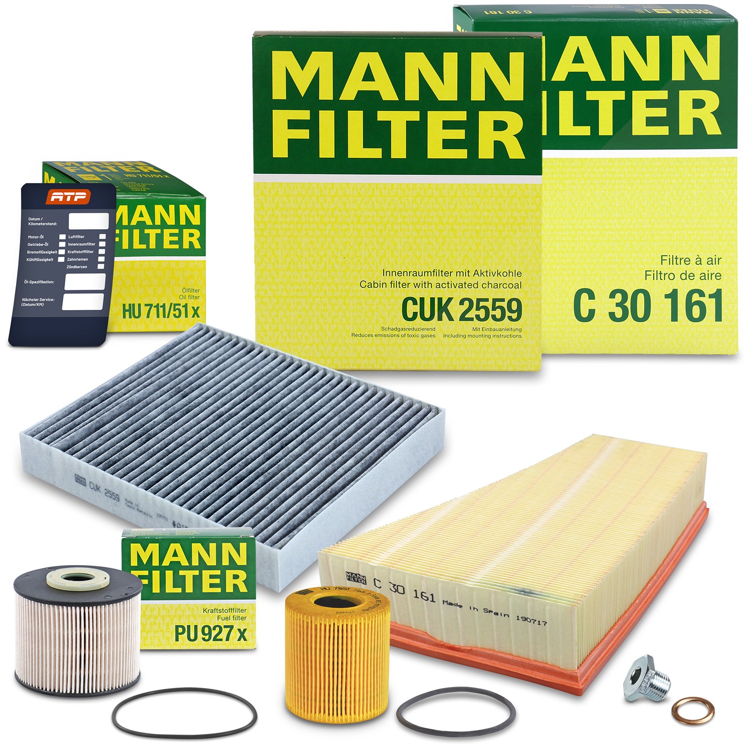 Mann-filter Inspektionspaket Filtersatz SET B [Hersteller-Nr. 10492942] für Ford