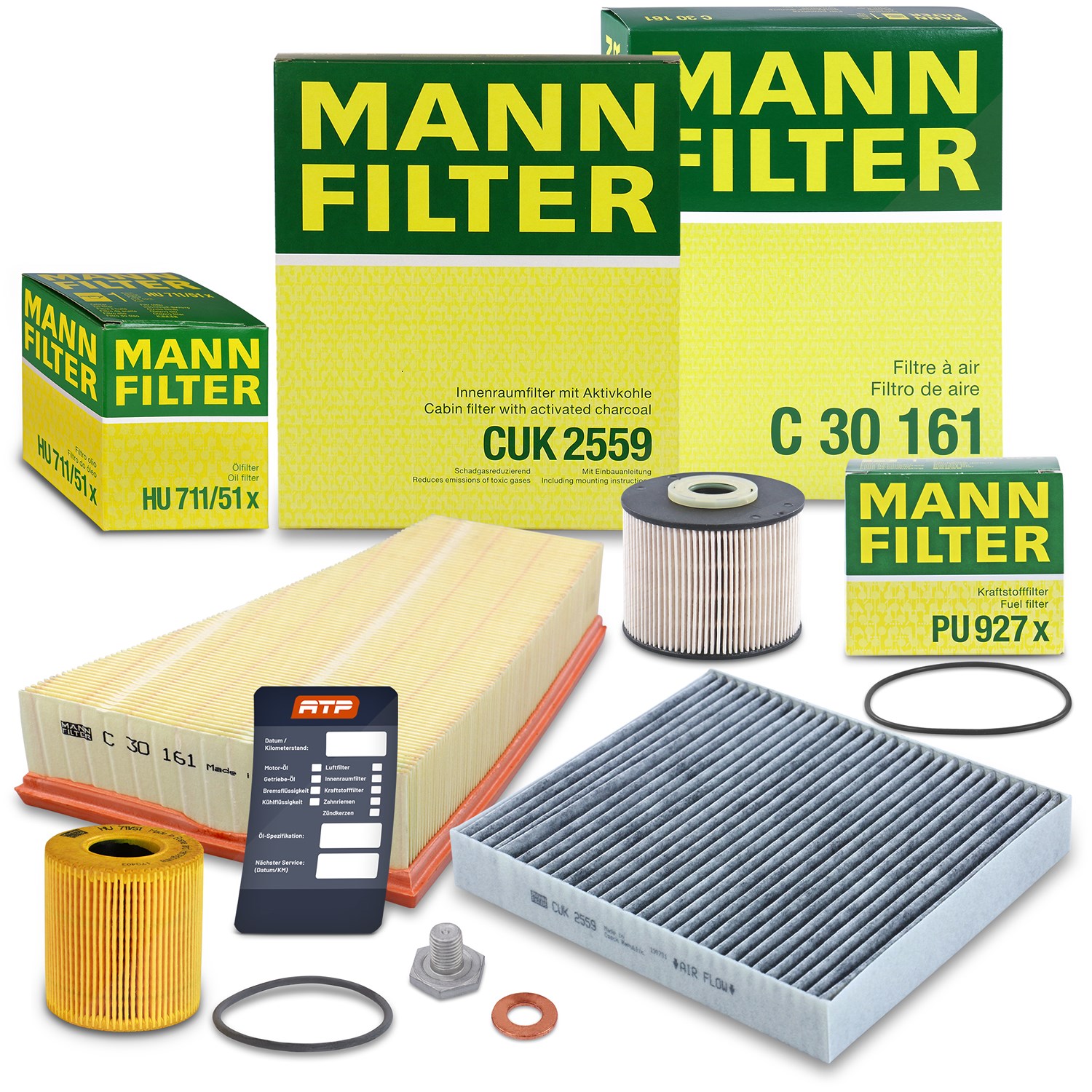 Mann-filter Inspektionspaket Filtersatz SET B [Hersteller-Nr. 10492943] für Ford