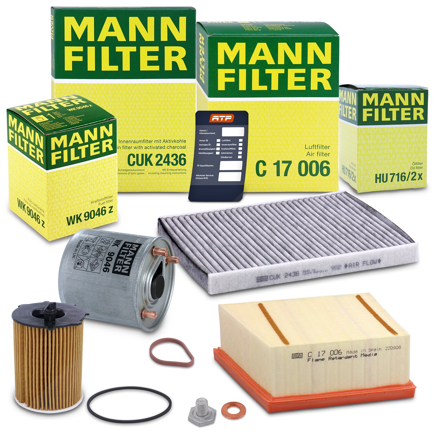 Mann-filter Inspektionspaket Filtersatz SET B [Hersteller-Nr. 10492950] für Ford