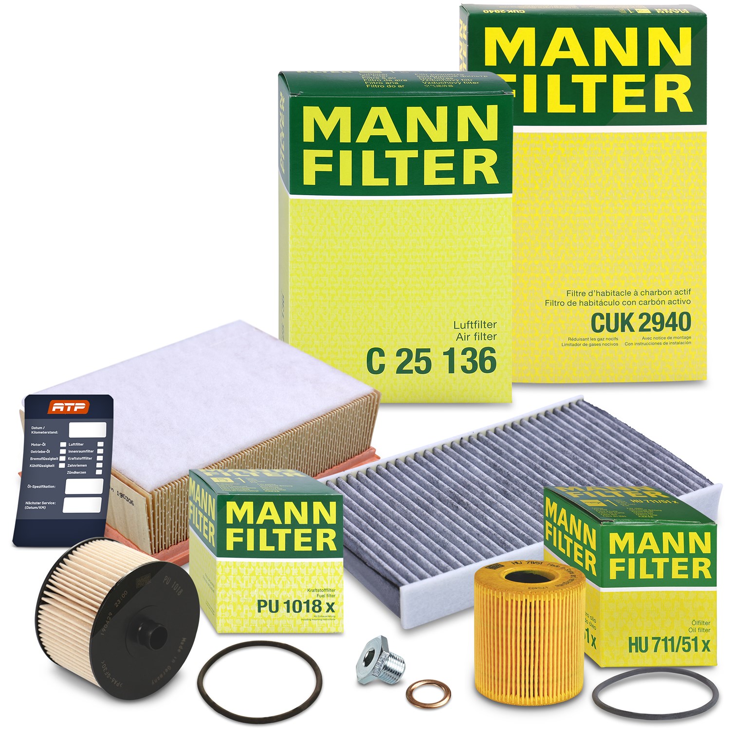 Mann-filter Inspektionspaket Filtersatz SET B [Hersteller-Nr. 10492960] für Citroën, Peugeot