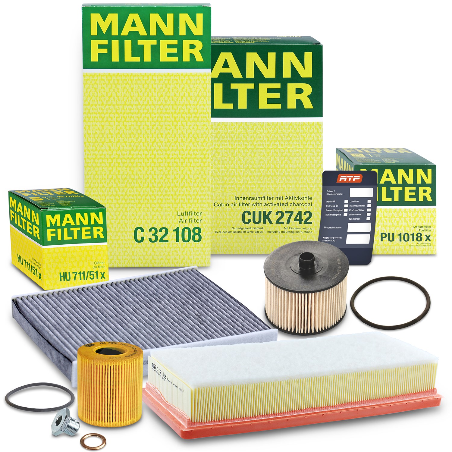 Mann-filter Inspektionspaket Filtersatz SET B [Hersteller-Nr. 10492961] für Citroën, Peugeot