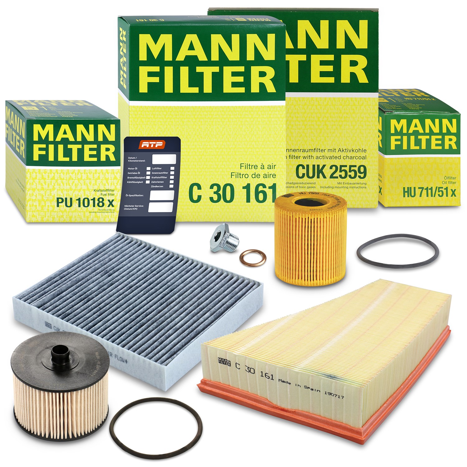 Mann-filter Inspektionspaket Filtersatz SET B [Hersteller-Nr. 10492964] für Ford