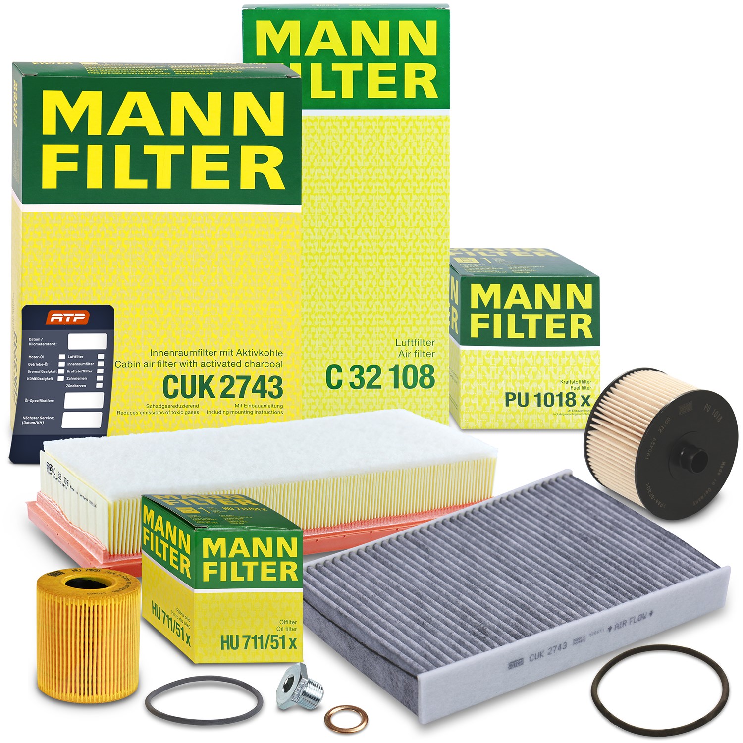 Mann-filter Inspektionspaket Filtersatz SET B [Hersteller-Nr. 10492966] für Peugeot