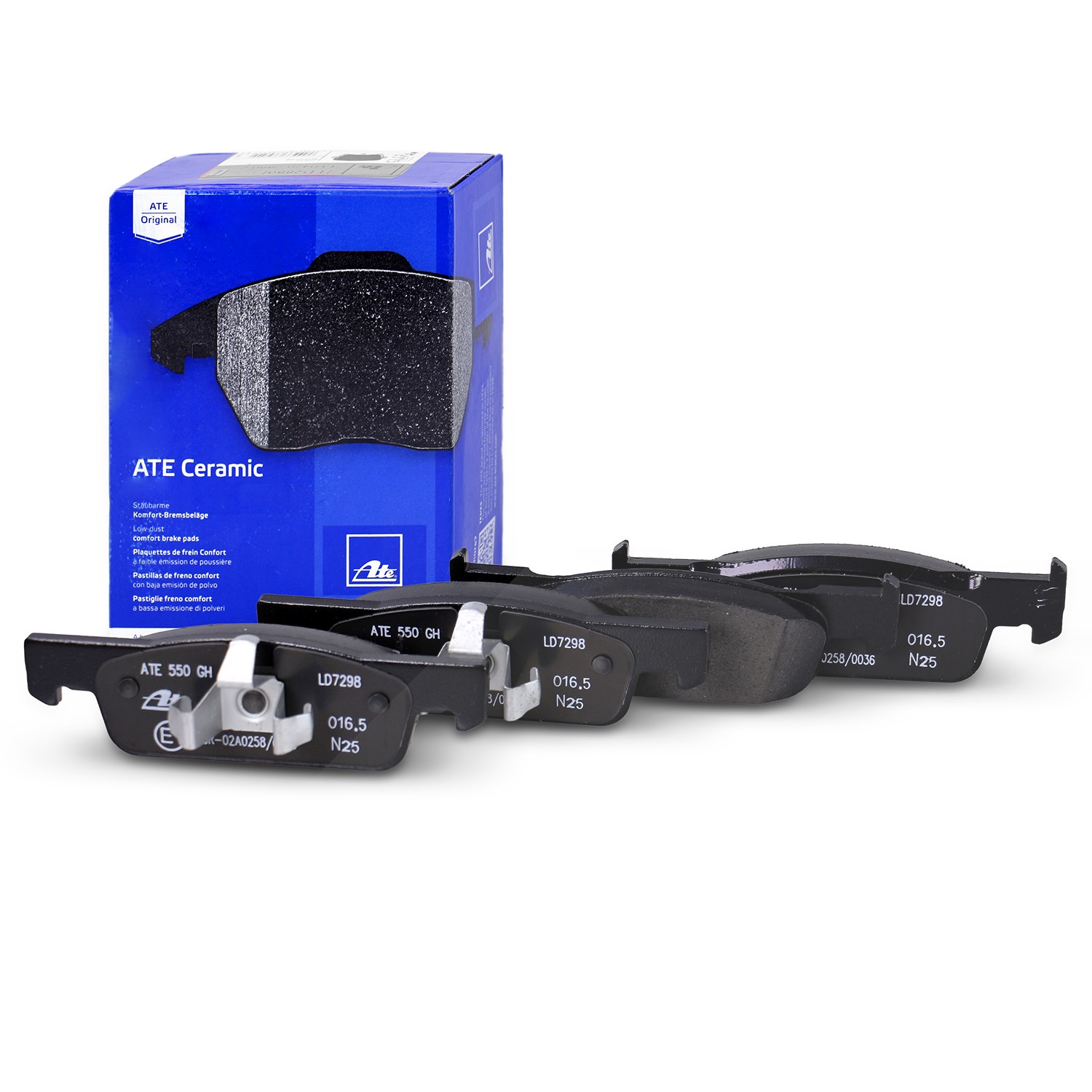Ate CERAMIC Bremsbelagsatz vorne [Hersteller-Nr. 13.0470-7298.2] für Dacia, Smart, Renault