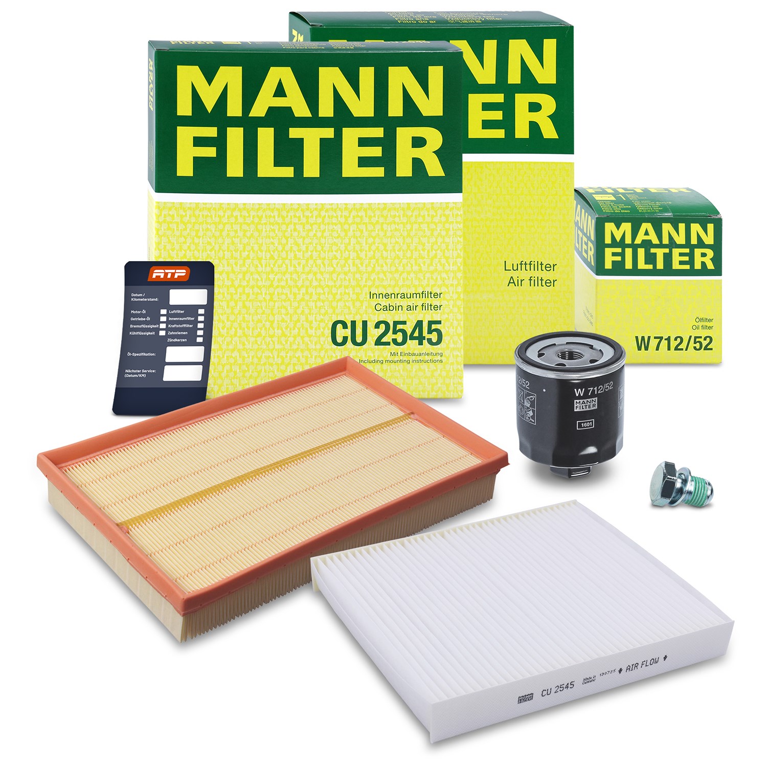 Mann-filter Inspektionspaket Filtersatz SET A [Hersteller-Nr. 10492987] für Seat, VW, Skoda