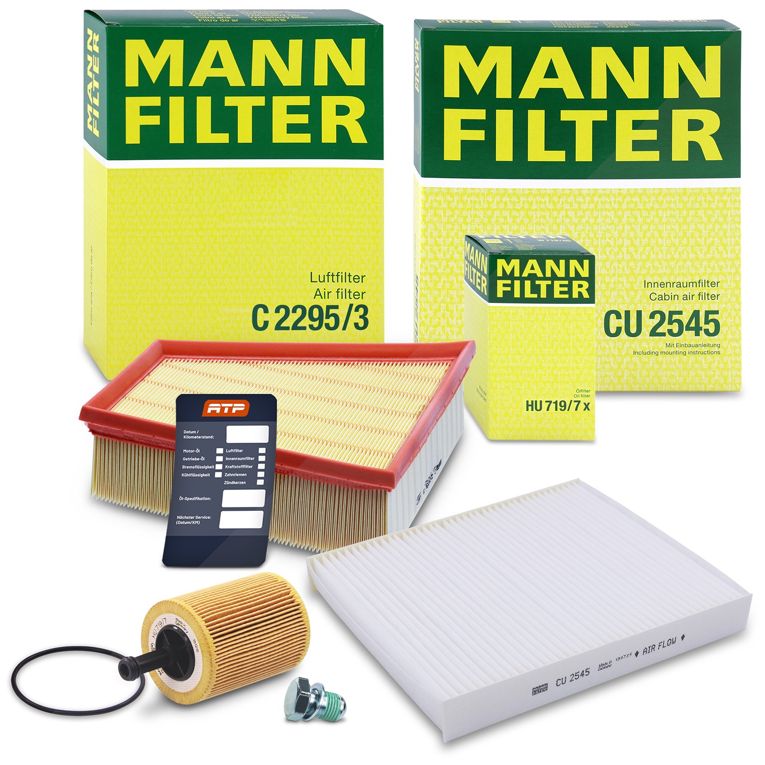 Mann-filter Inspektionspaket Filtersatz SET A [Hersteller-Nr. 10492989] für Seat, VW, Skoda