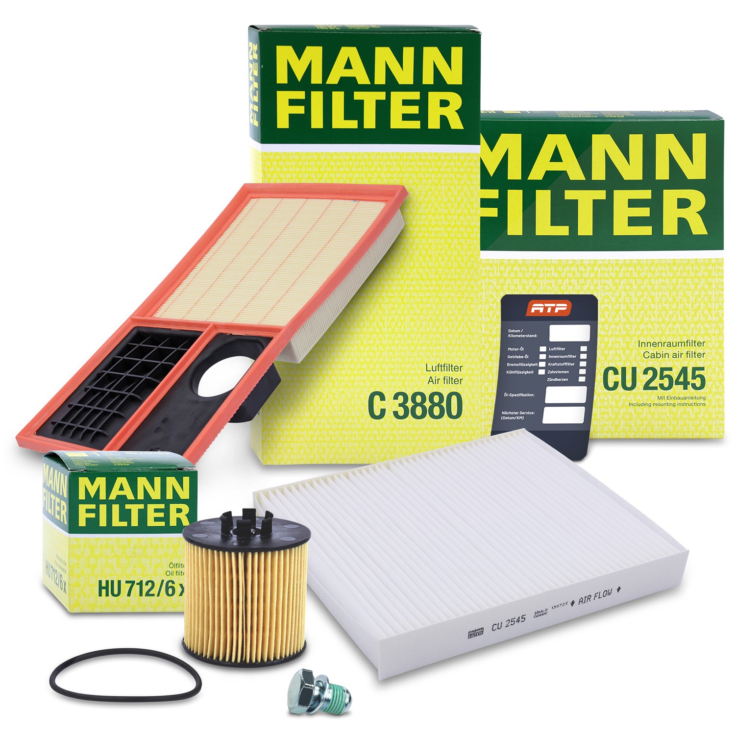 Mann-filter Inspektionspaket Filtersatz SET A [Hersteller-Nr. 10492991] für Seat, VW, Skoda
