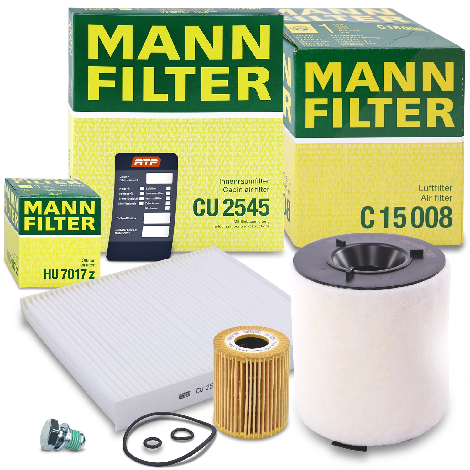 Mann-filter Inspektionspaket Filtersatz SET A [Hersteller-Nr. 10492995] für Seat, VW, Skoda