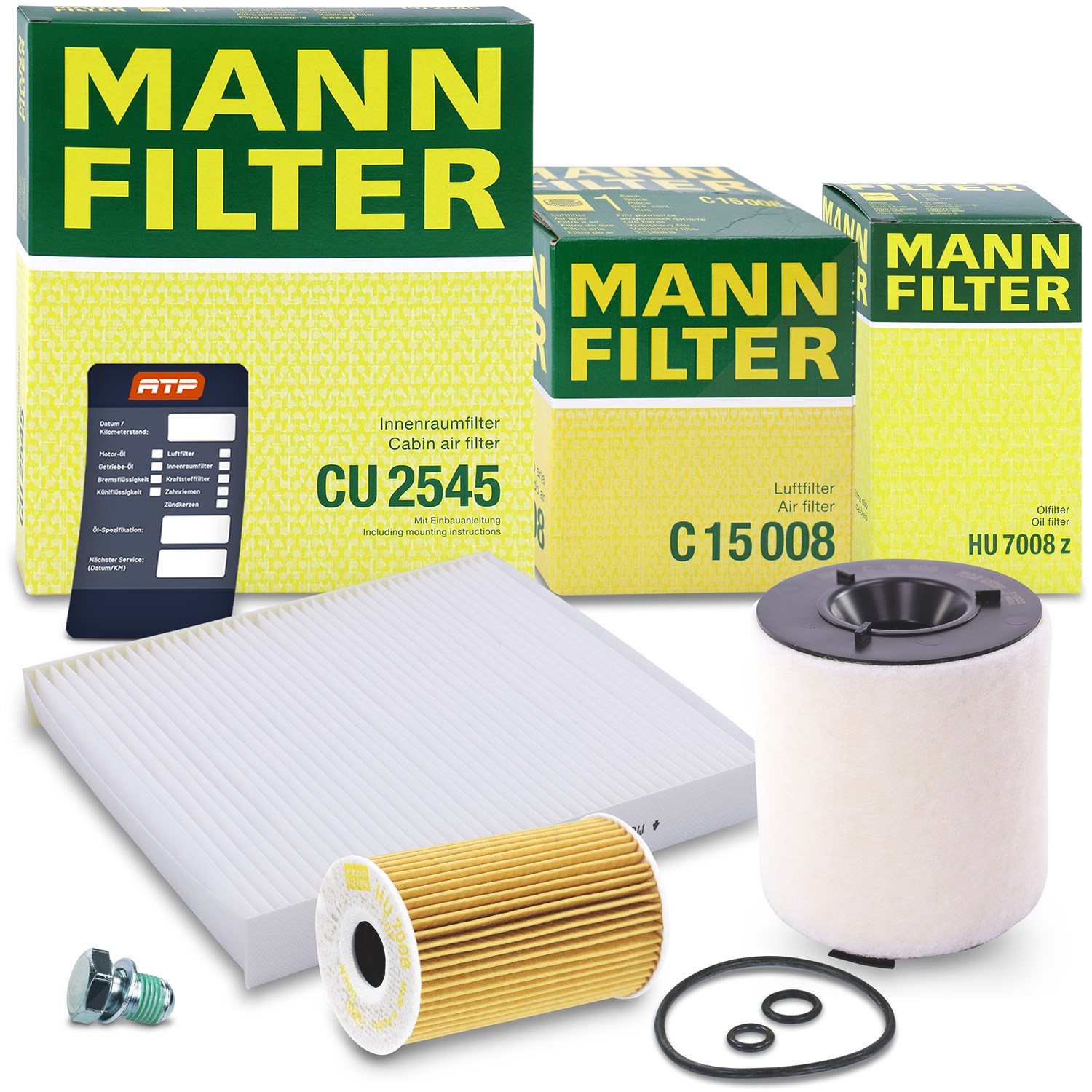 Mann-filter Inspektionspaket Filtersatz SET A [Hersteller-Nr. 10492997] für Seat, VW, Skoda