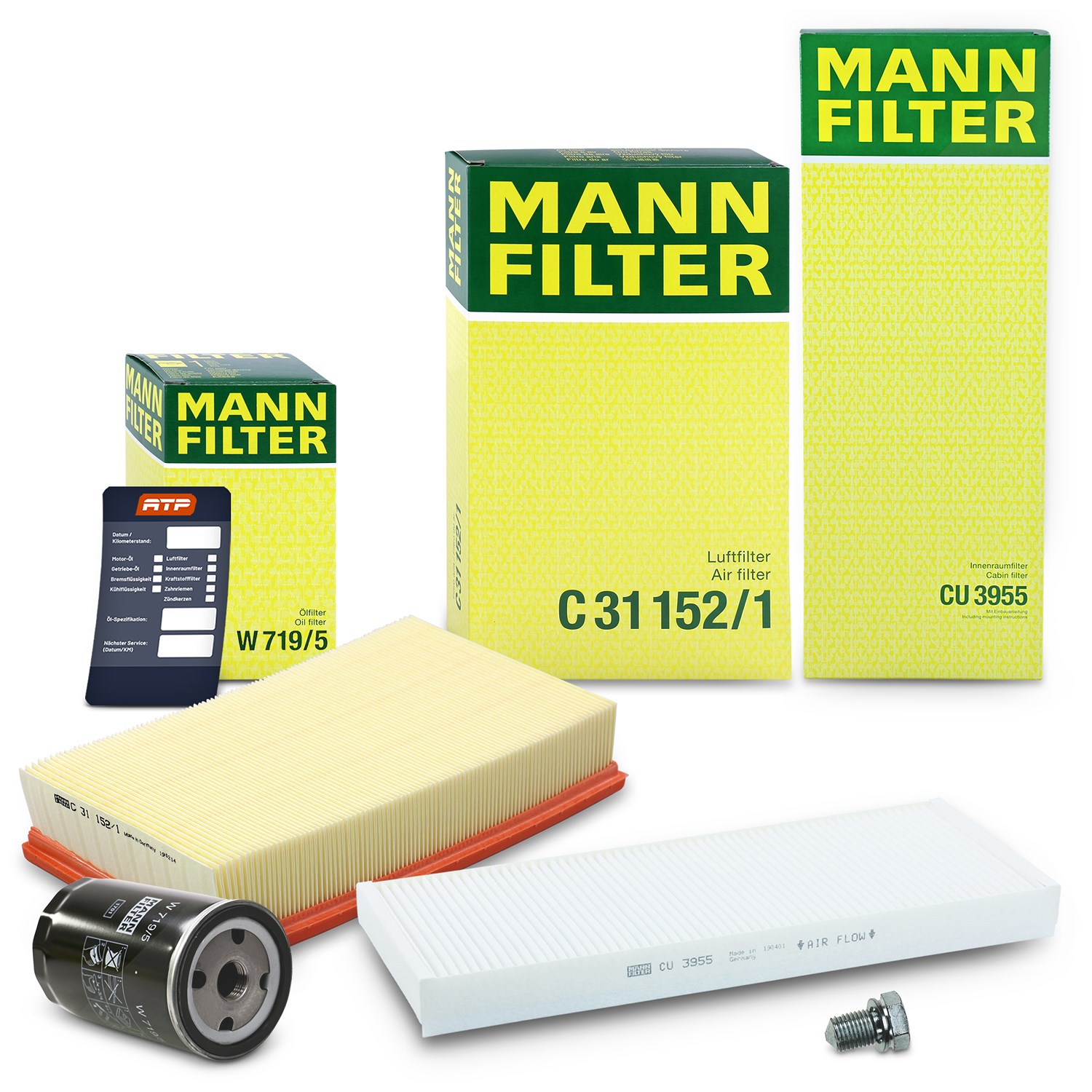 Mann-filter Inspektionspaket Filtersatz SET A [Hersteller-Nr. 10493001] für Audi