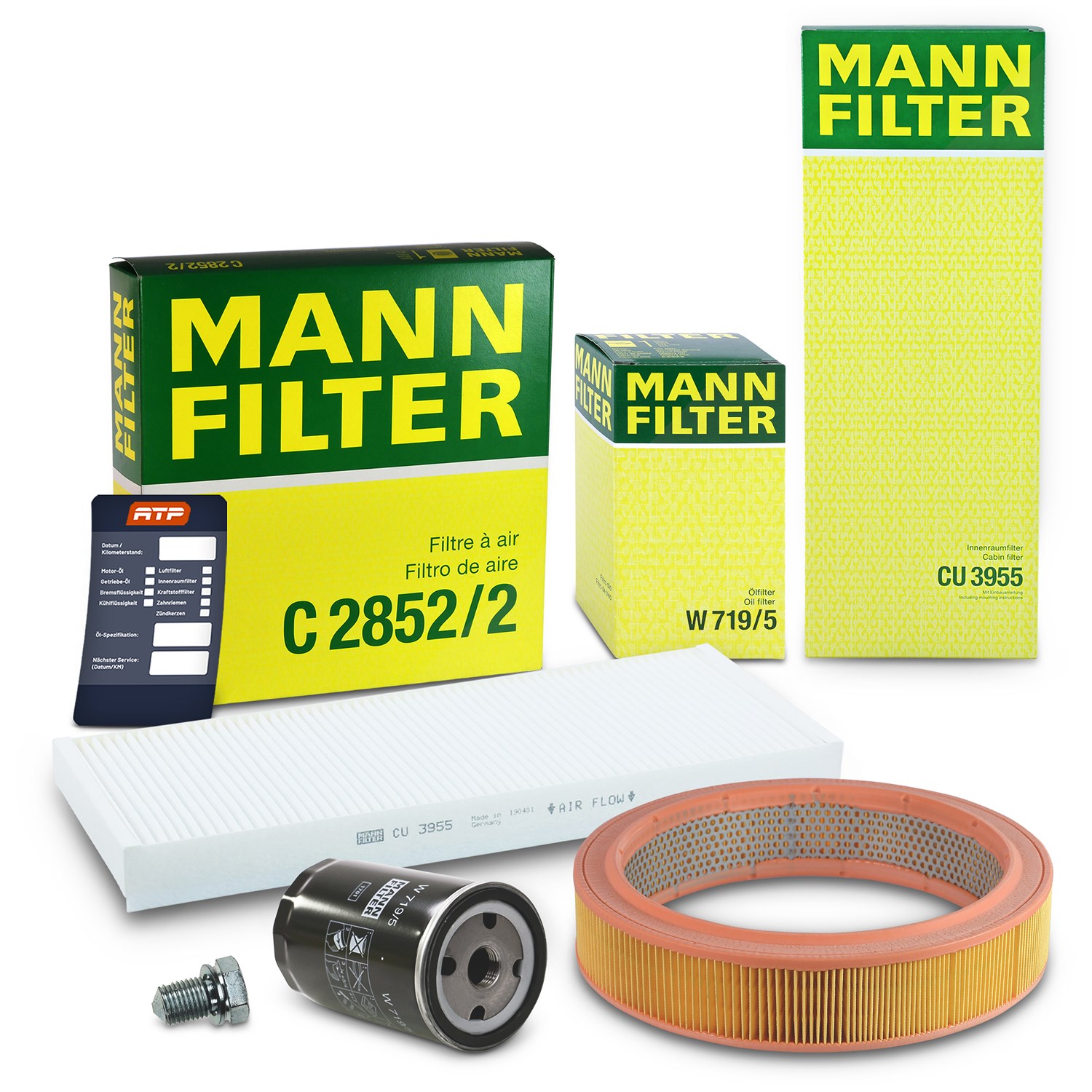 Mann-filter Inspektionspaket Filtersatz SET A [Hersteller-Nr. 10493002] für Audi