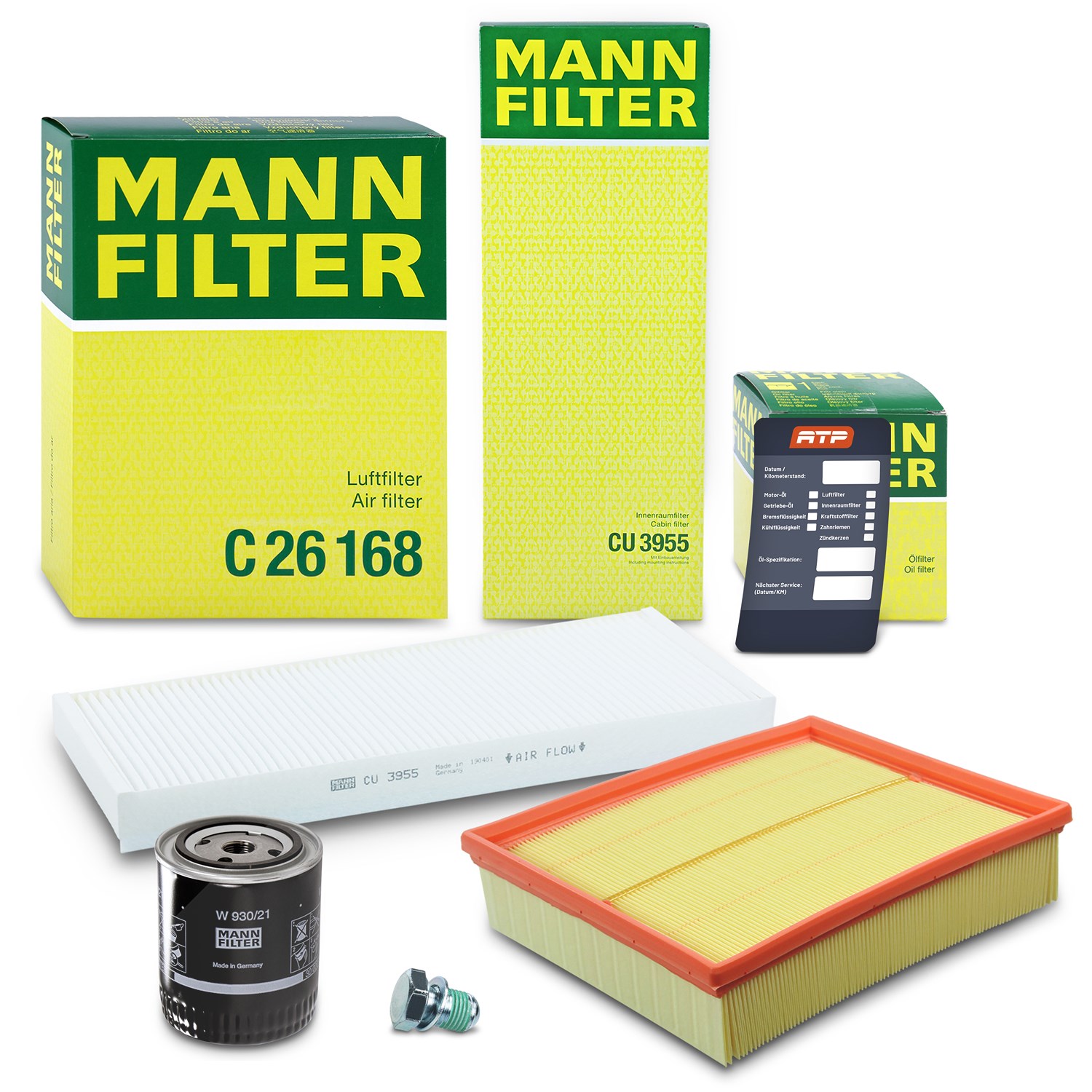 Mann-filter Inspektionspaket Filtersatz SET A [Hersteller-Nr. 10493006] für VW, Audi