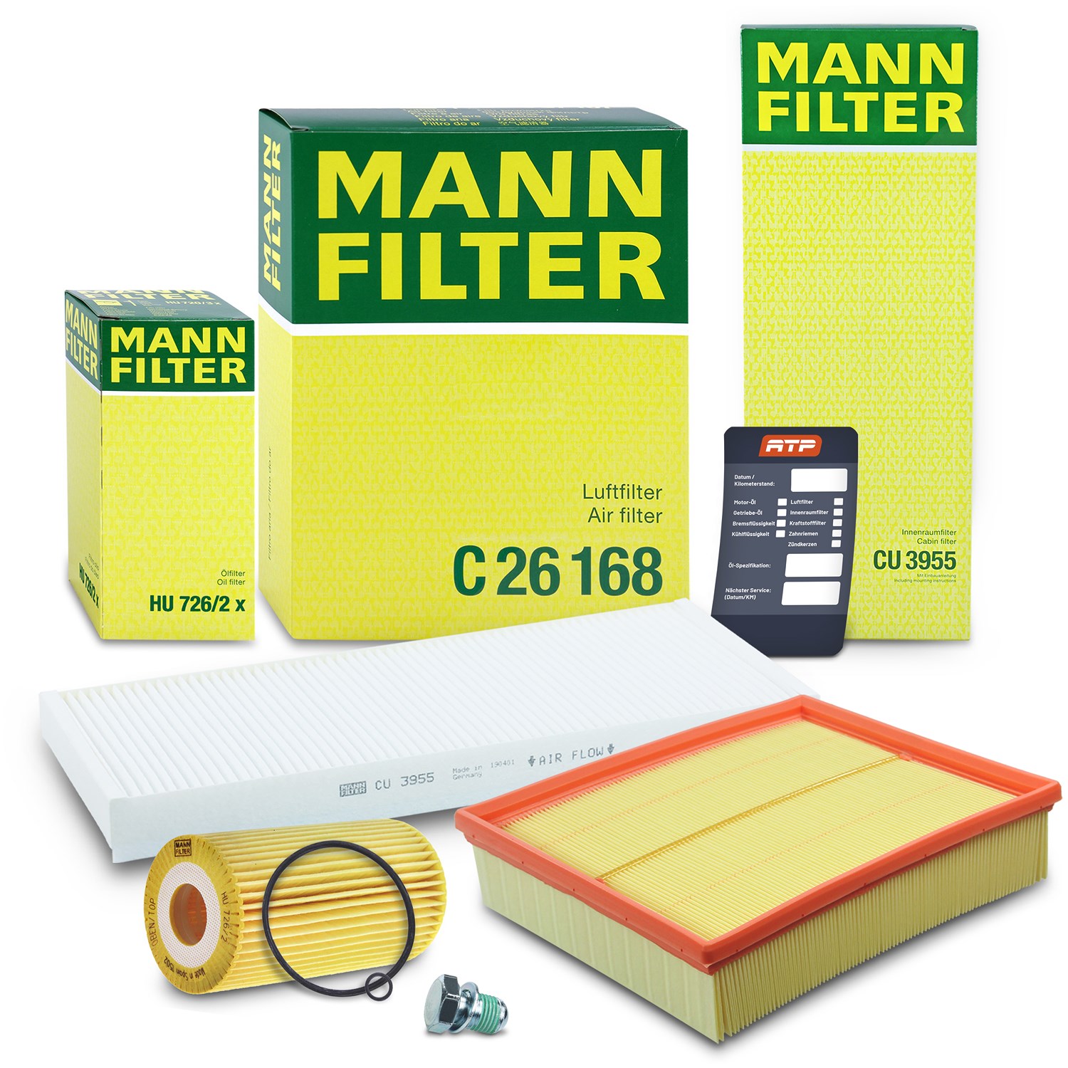 Mann-filter Inspektionspaket Filtersatz SET A [Hersteller-Nr. 10493008] für Audi, VW