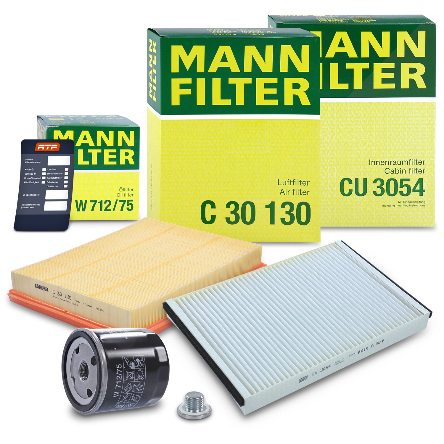 Mann-filter Inspektionspaket Filtersatz SET A [Hersteller-Nr. 10493011] für Opel