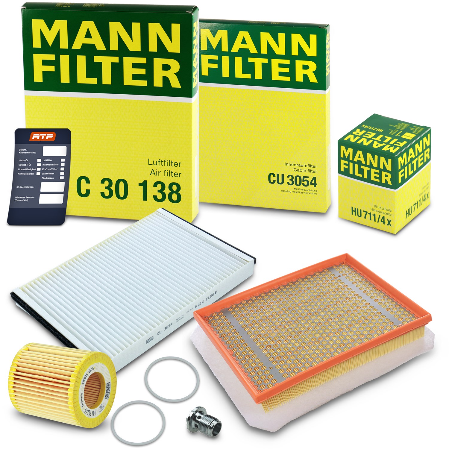 Mann-filter Inspektionspaket Filtersatz SET A [Hersteller-Nr. 10493018] für Opel