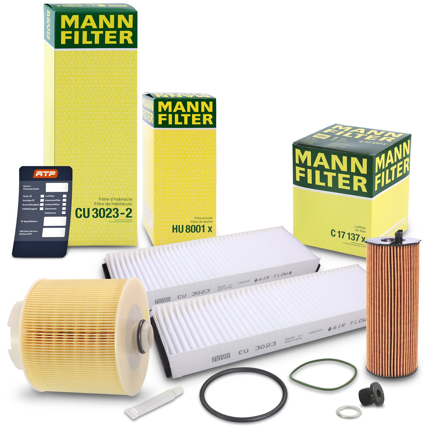 Mann-filter Inspektionspaket Filtersatz SET A [Hersteller-Nr. 10493023] für Audi